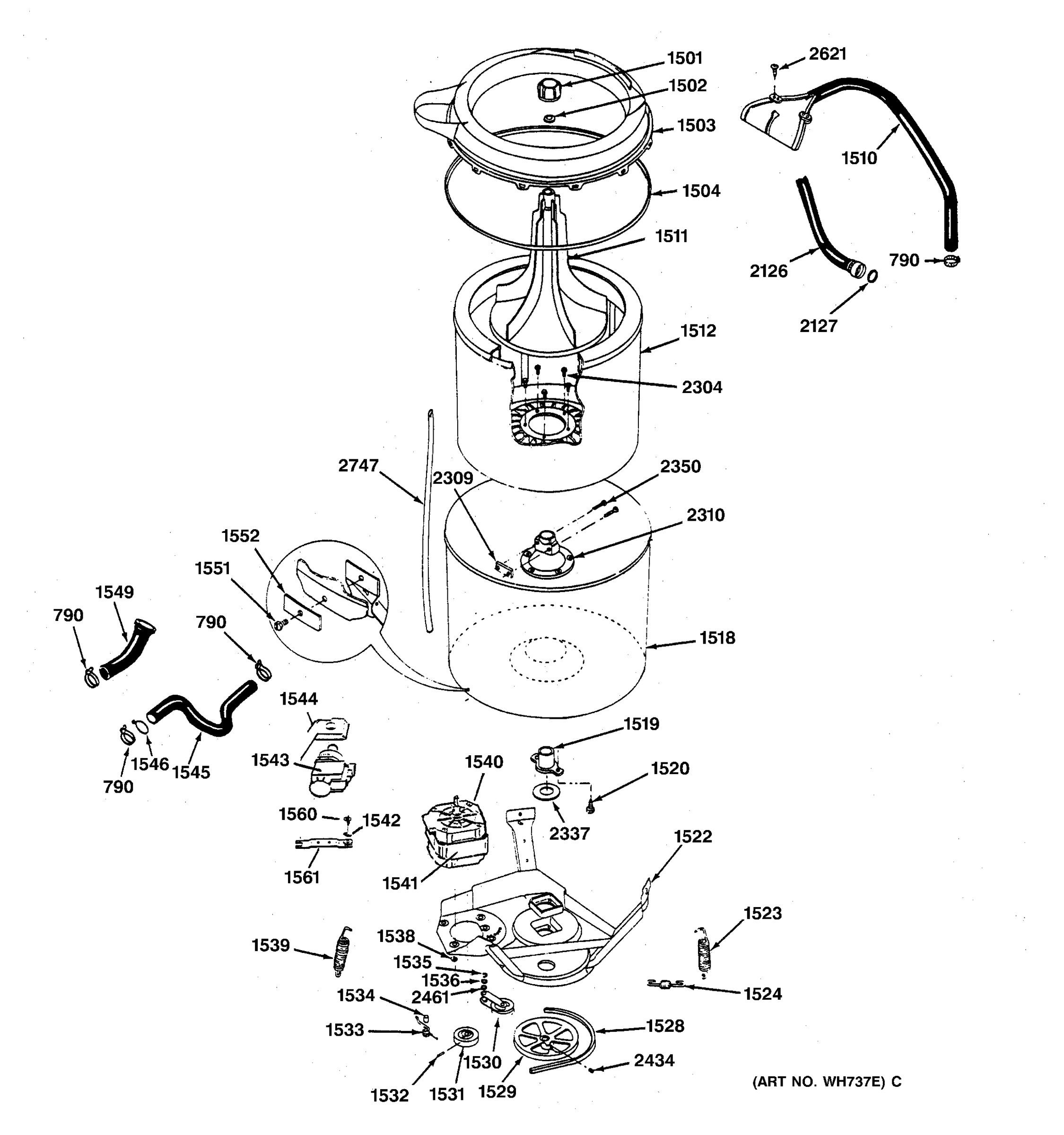 WASHER - TUBS, HOSES & MOTOR