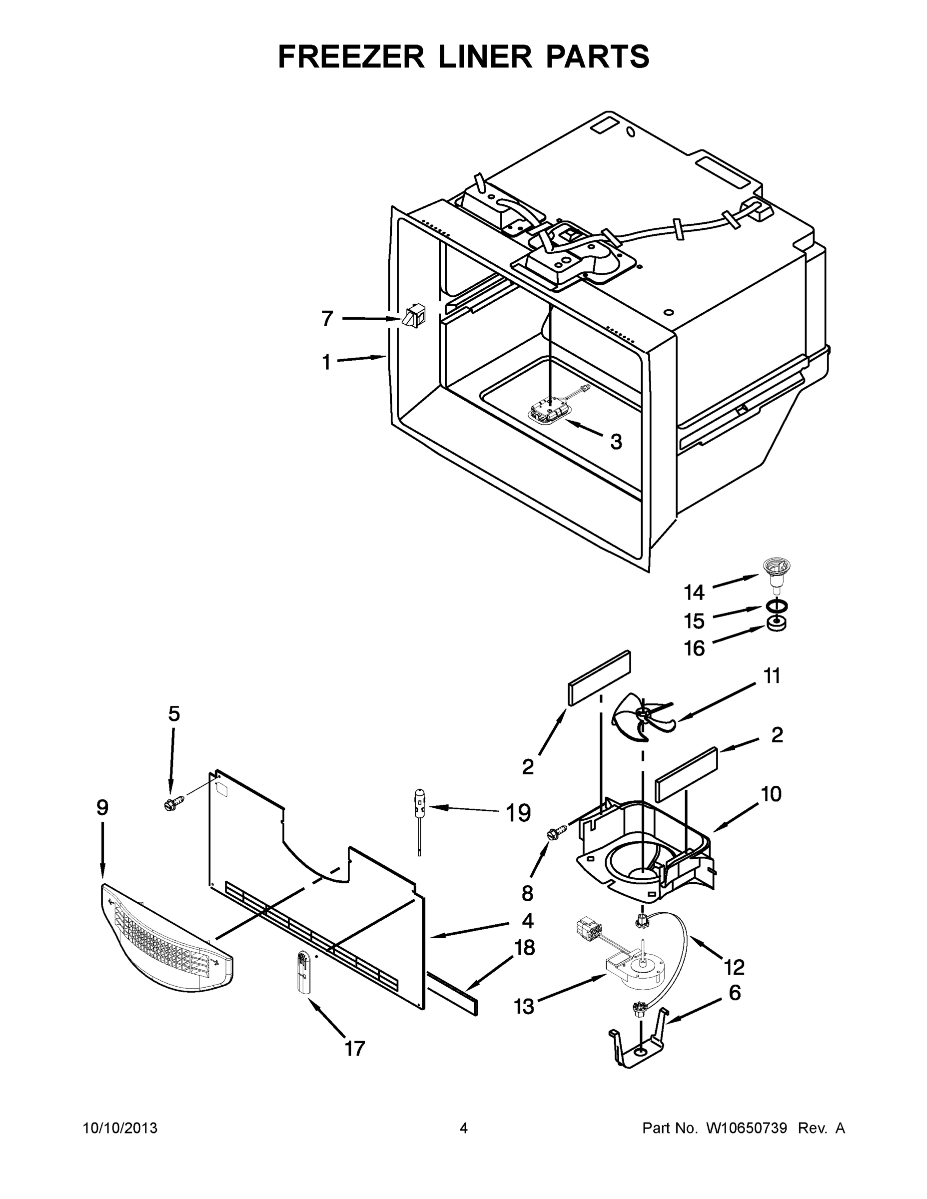 03 - FREEZER LINER PARTS