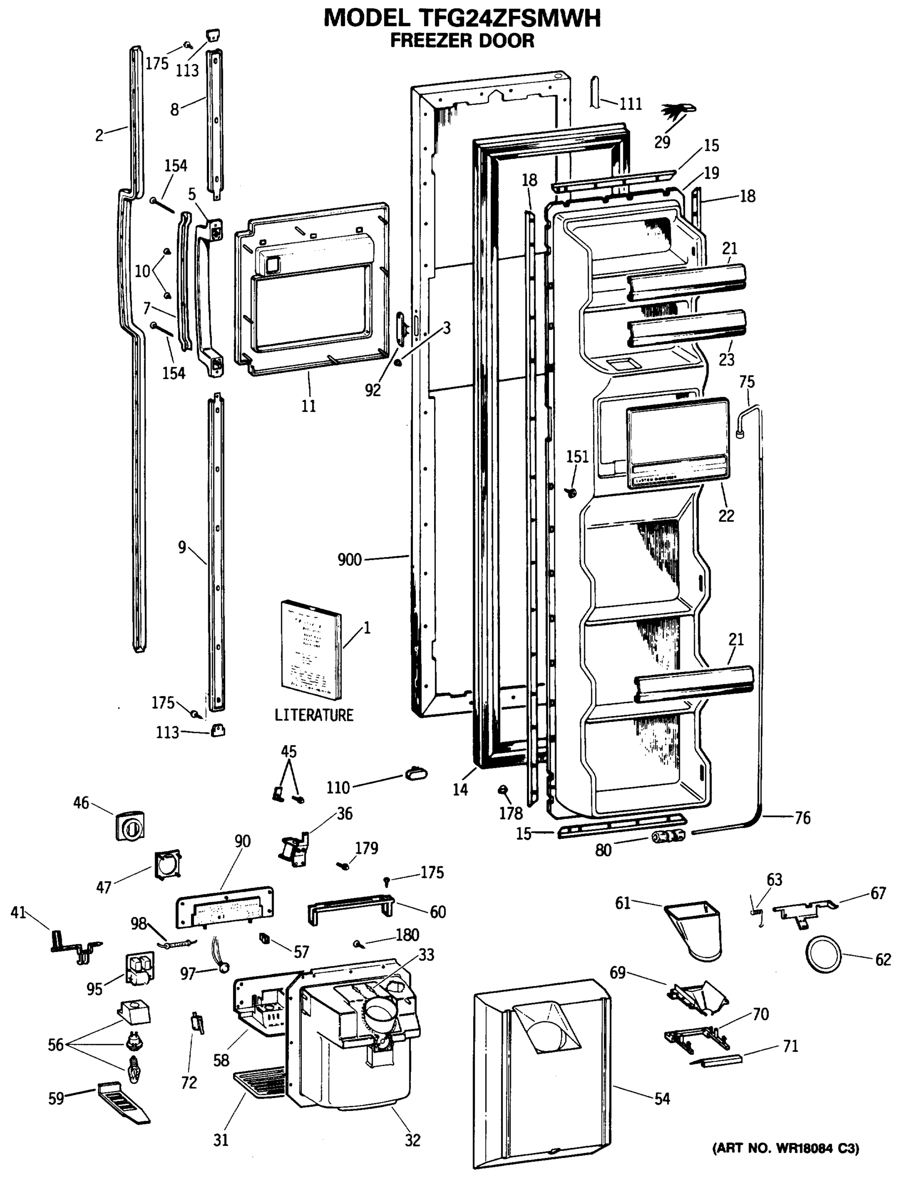 FREEZER DOOR