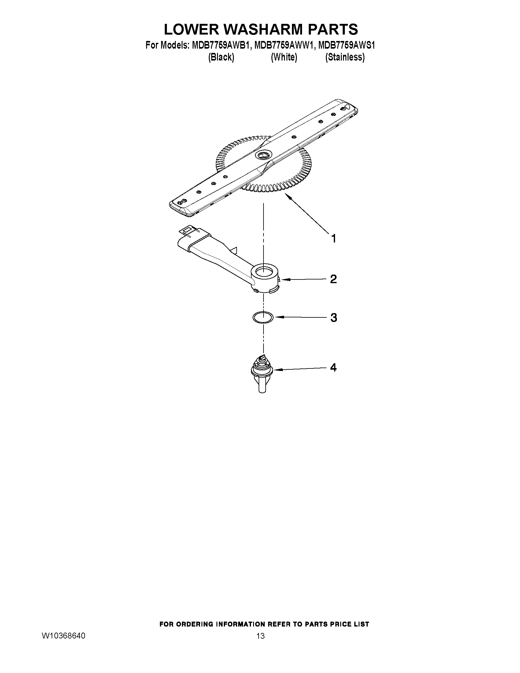 11 - LOWER WASHARM PARTS