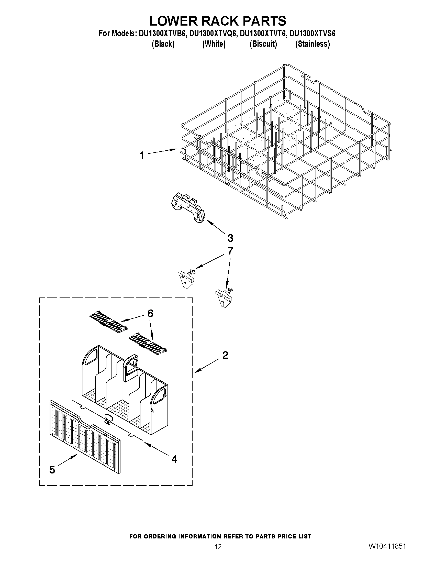 10 - LOWER RACK PARTS