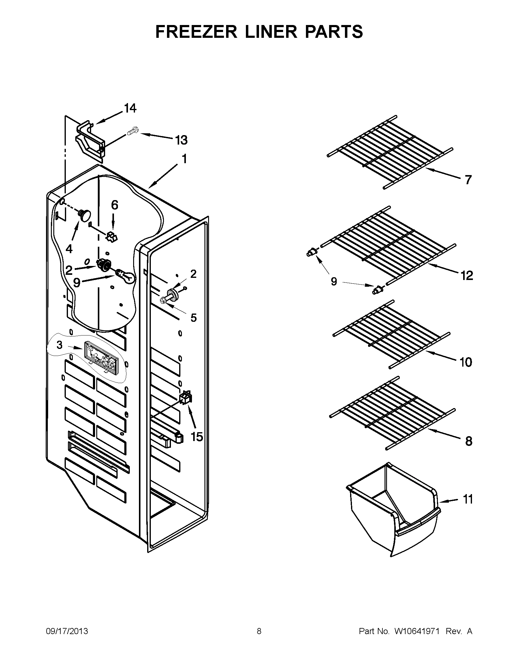 05 - FREEZER LINER PARTS