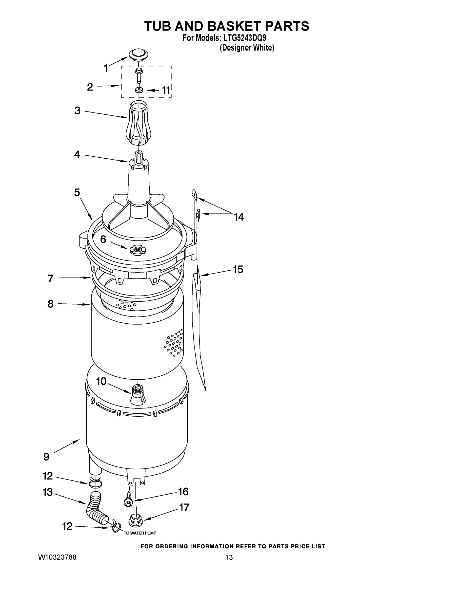 10 - TUB AND BASKET PARTS