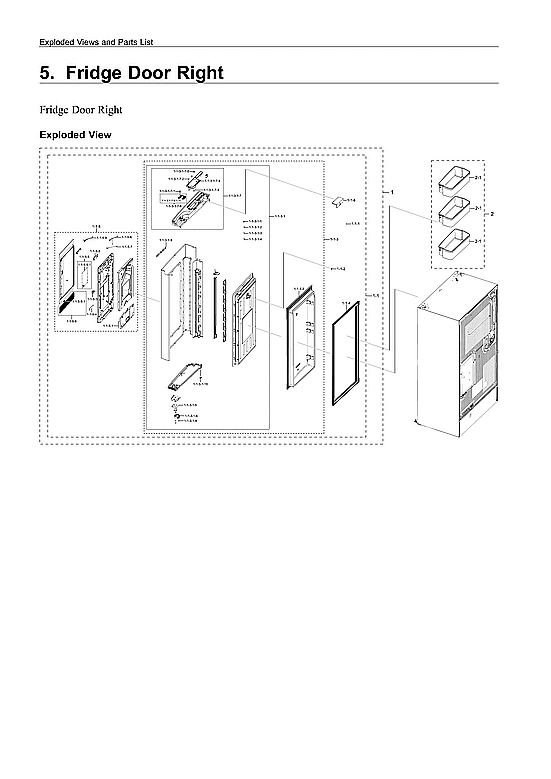RIGHT REFRIGERATOR DOOR PARTS