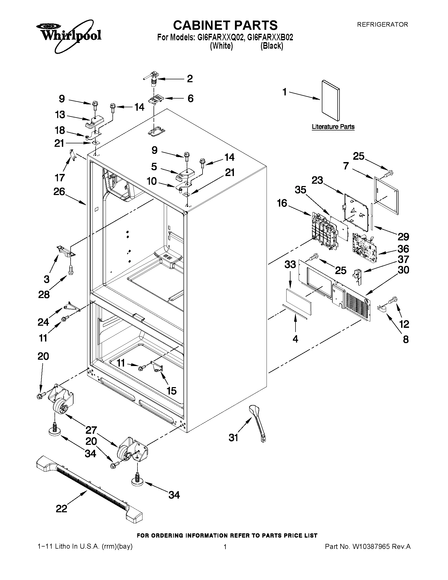 01 - CABINET PARTS