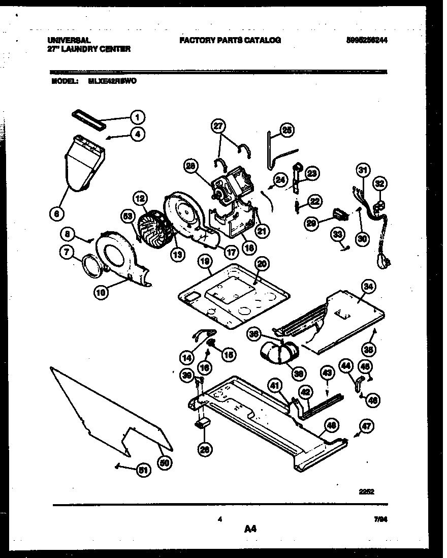 03 - MOTOR, BLOWER AND IDLER ARM ASSEMBL