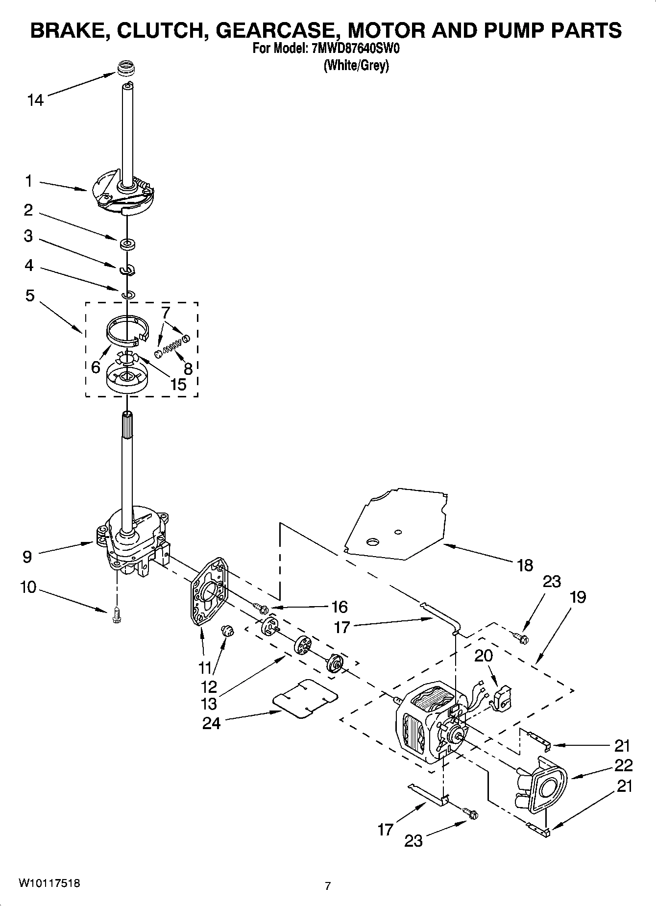 04 - BRAKE, CLUTCH, GEARCASE, MOTOR AND PUMP PARTS