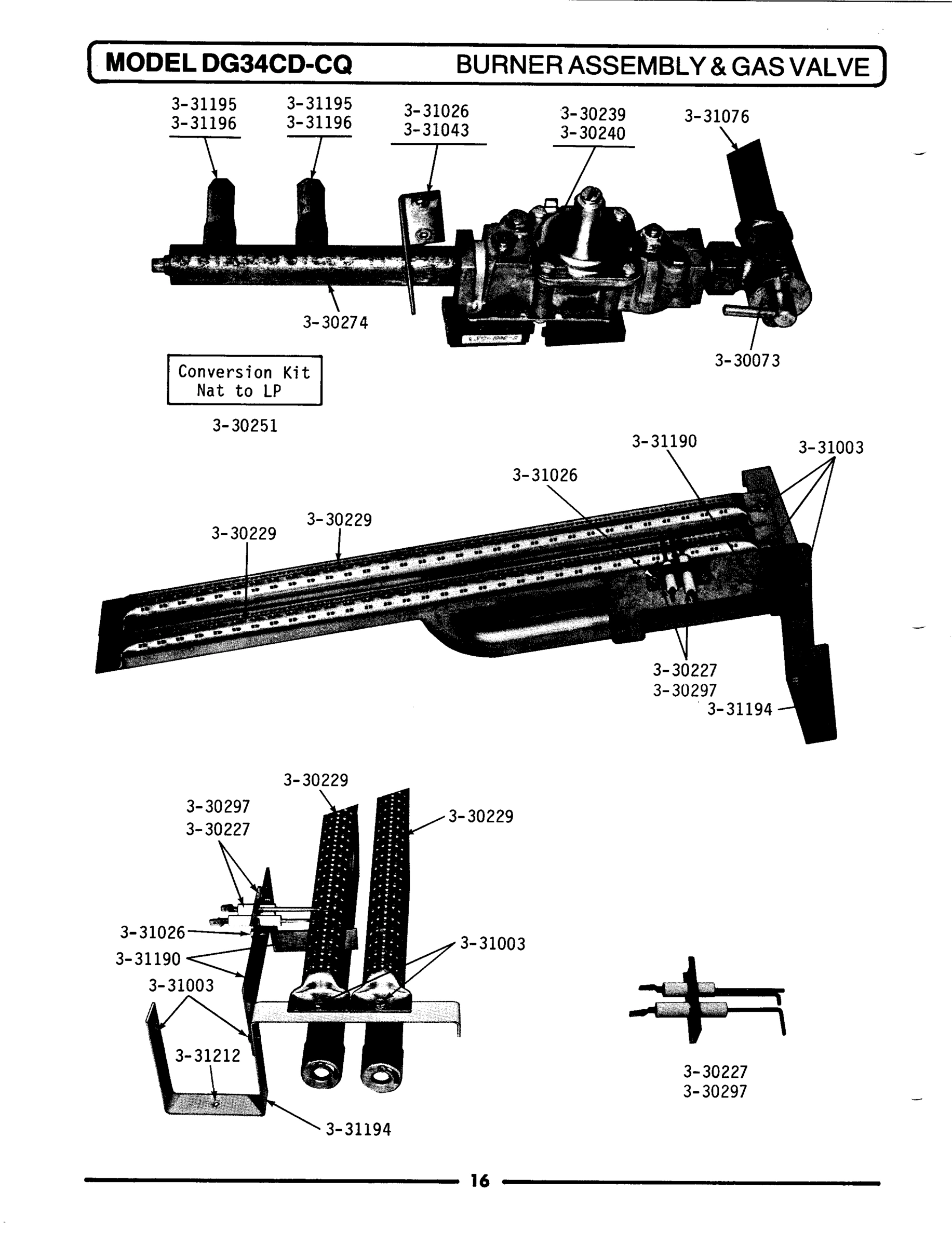 08 - BURNER ASSEMBLY & GAS VALVE