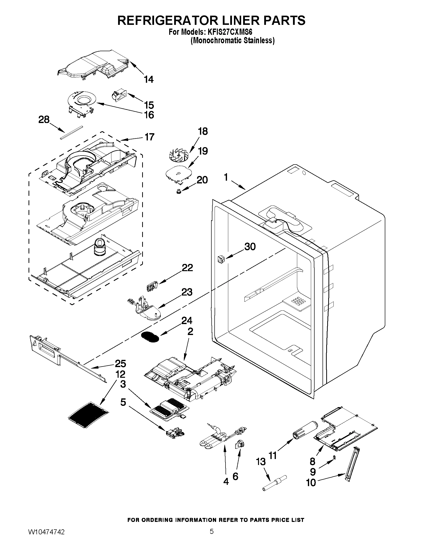 03 - REFRIGERATOR LINER PARTS