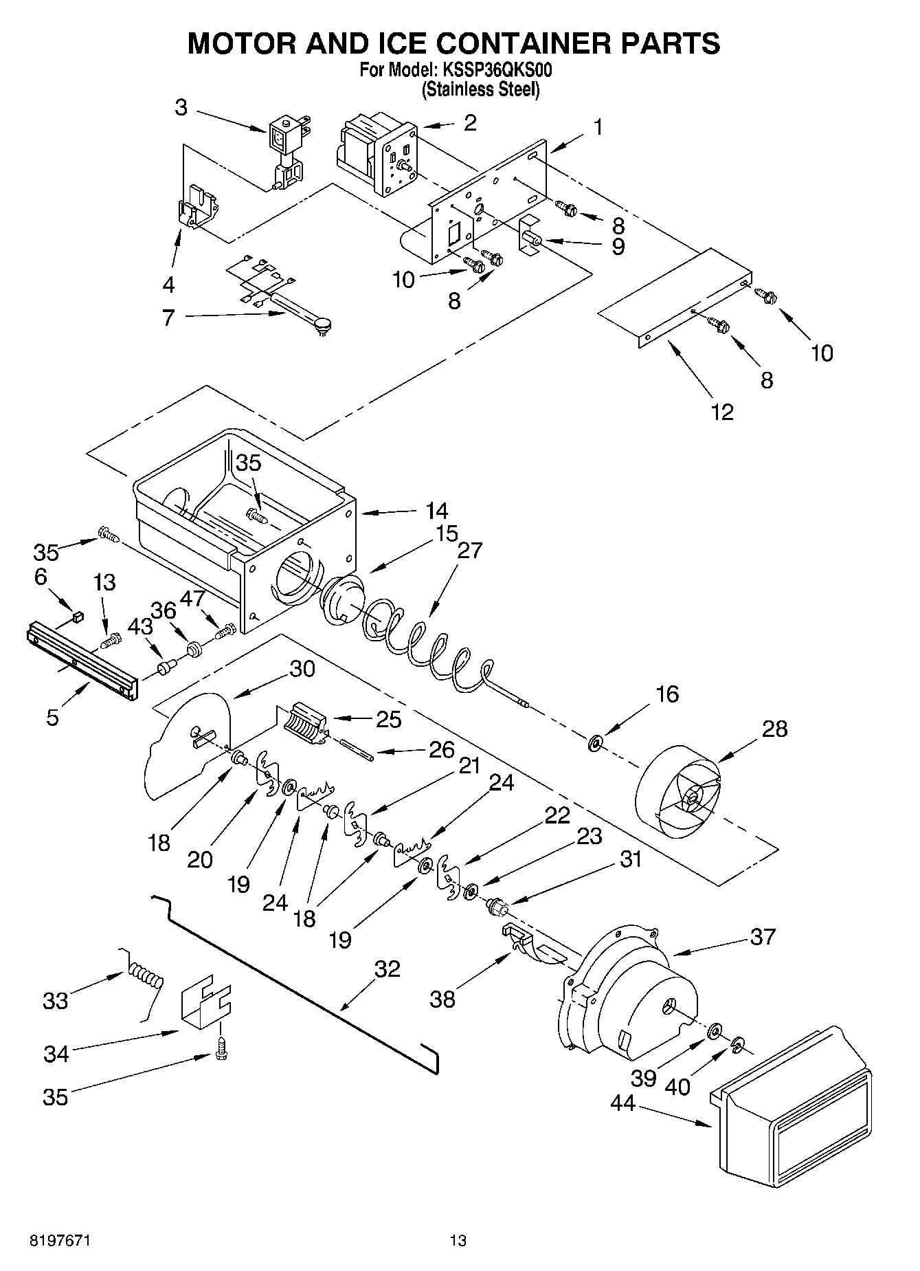 09 - MOTOR AND ICE CONTAINER