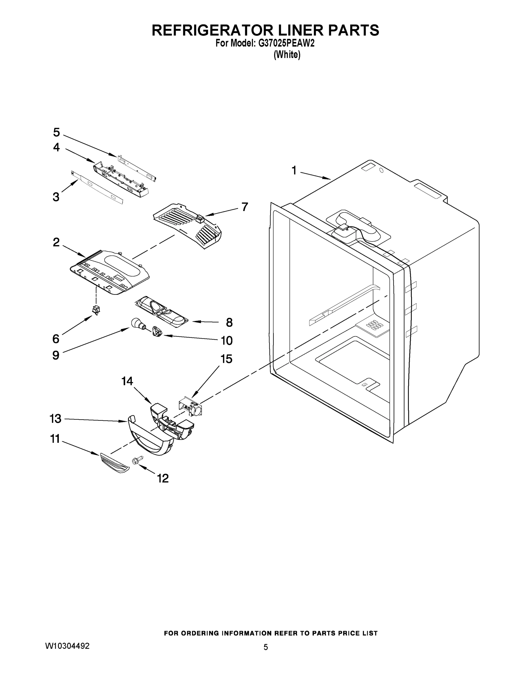 03 - REFRIGERATOR LINER PARTS