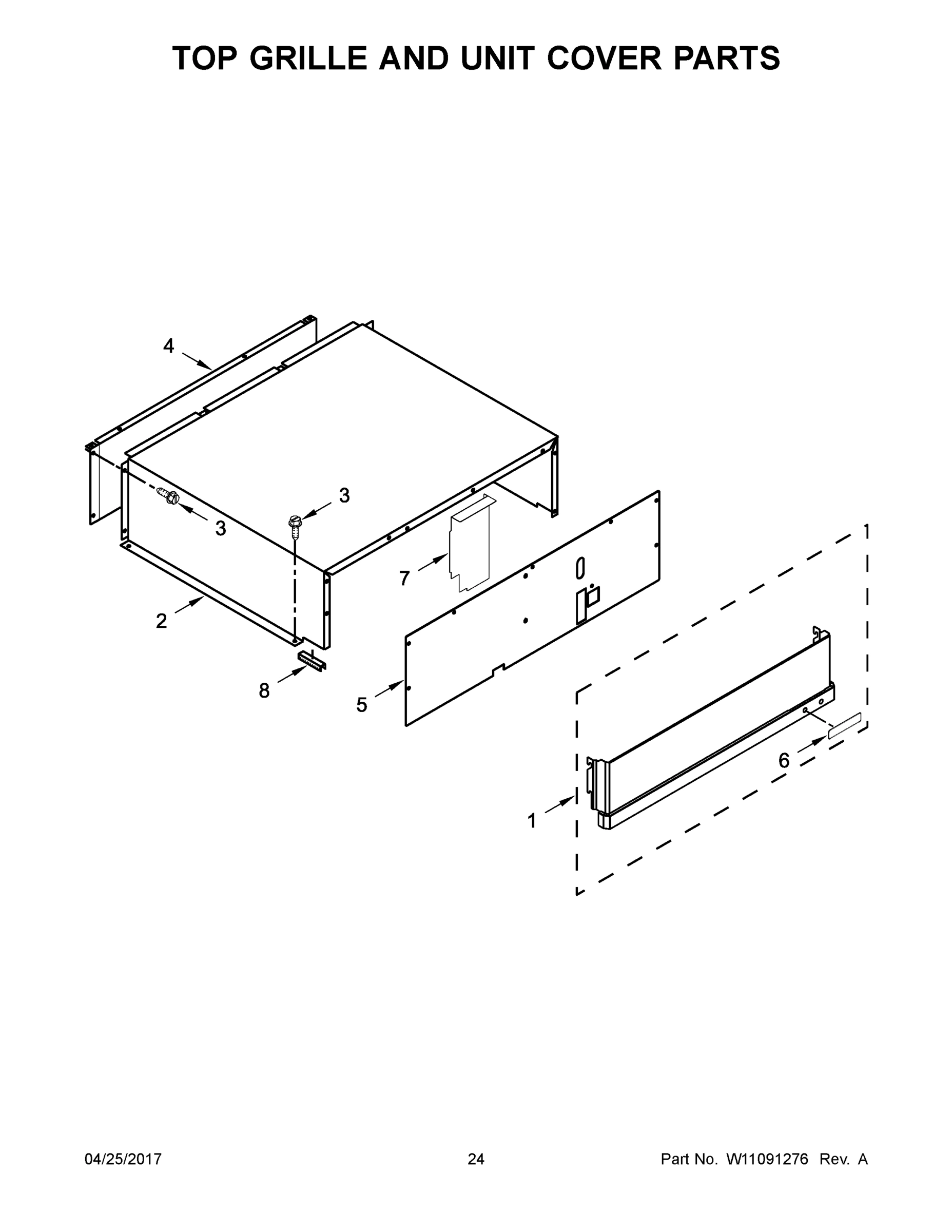 13 - TOP GRILLE AND UNIT COVER PARTS