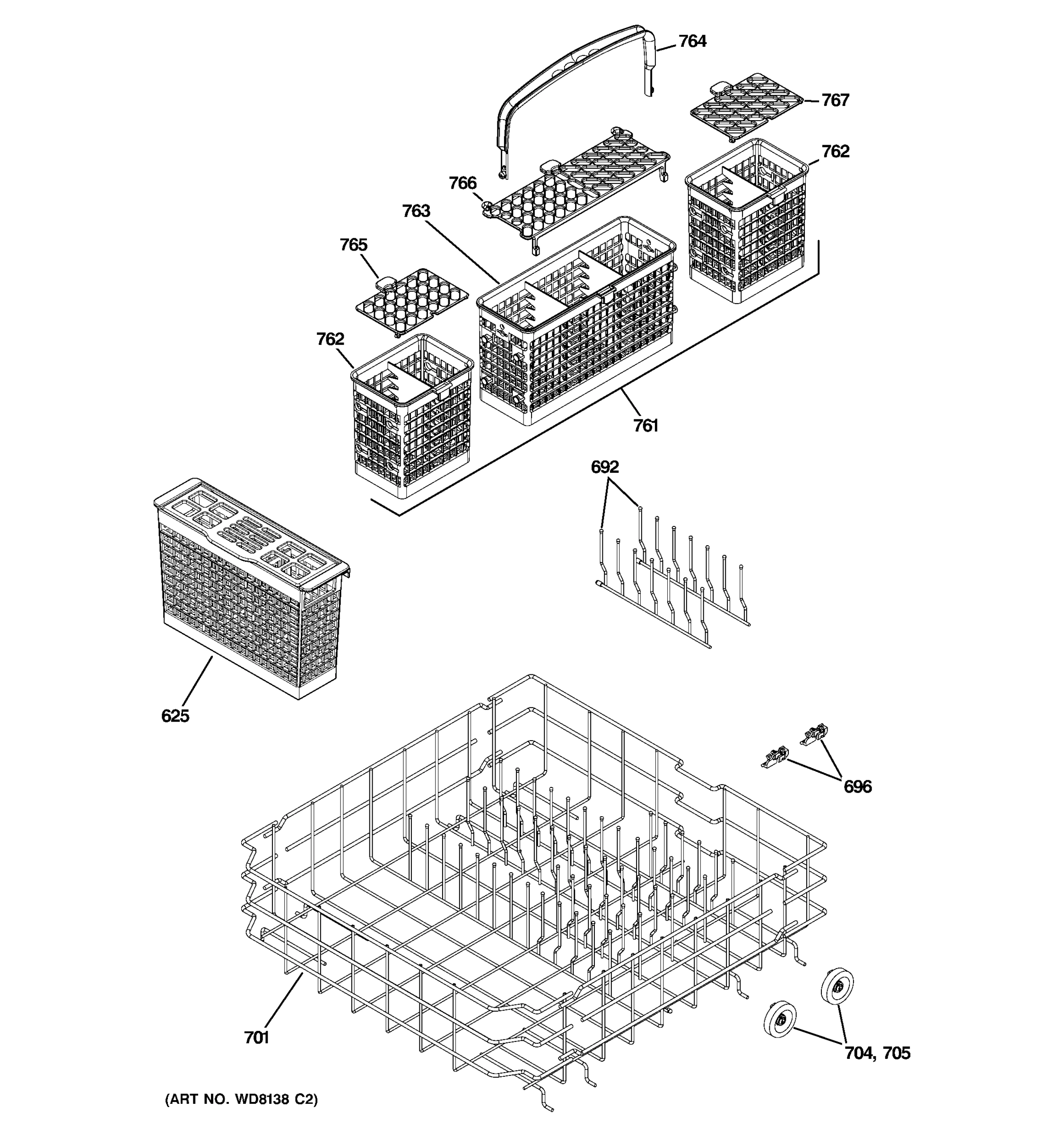 LOWER RACK ASSEMBLY