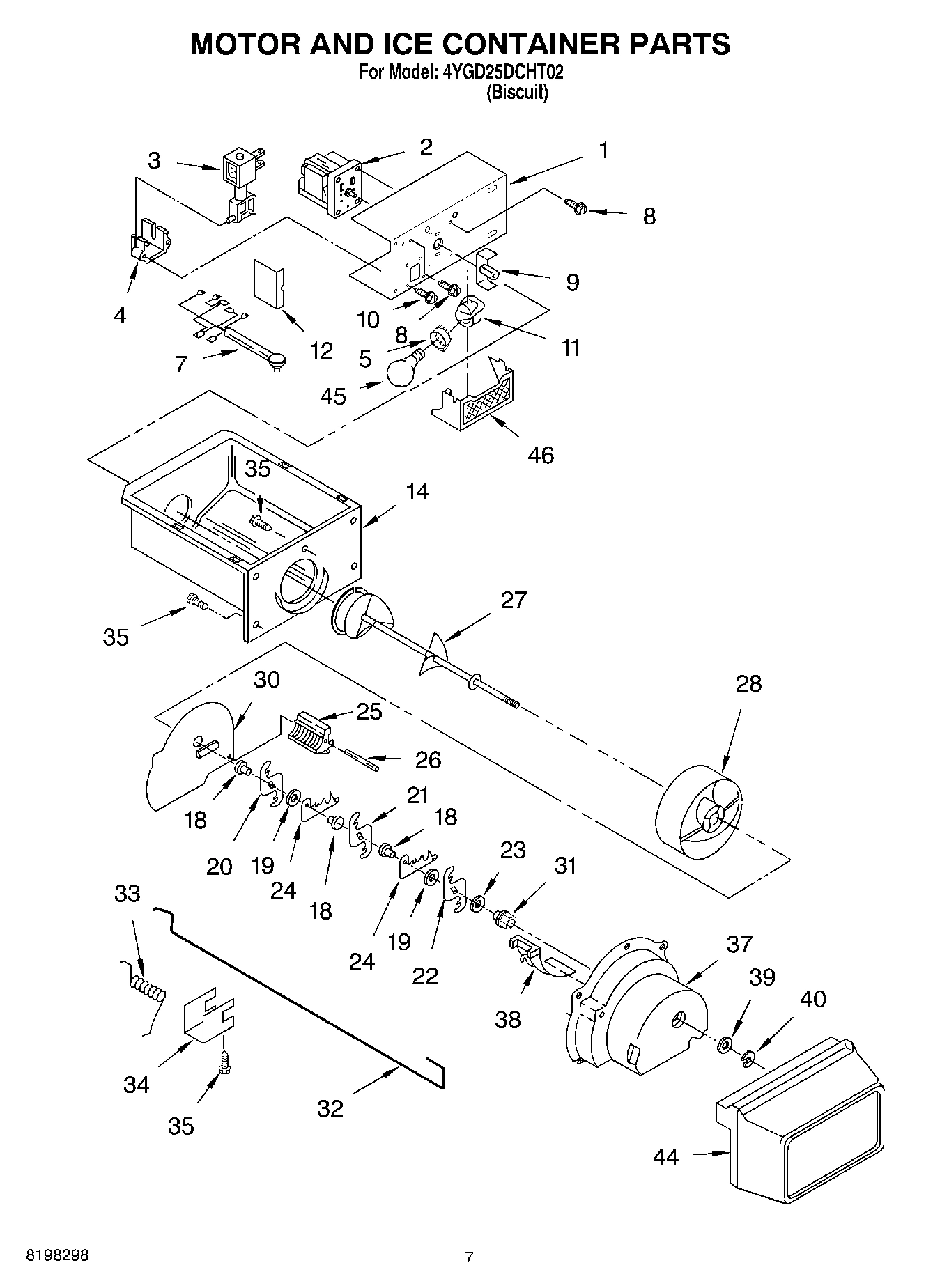 05 - MOTOR AND ICE CONTAINER