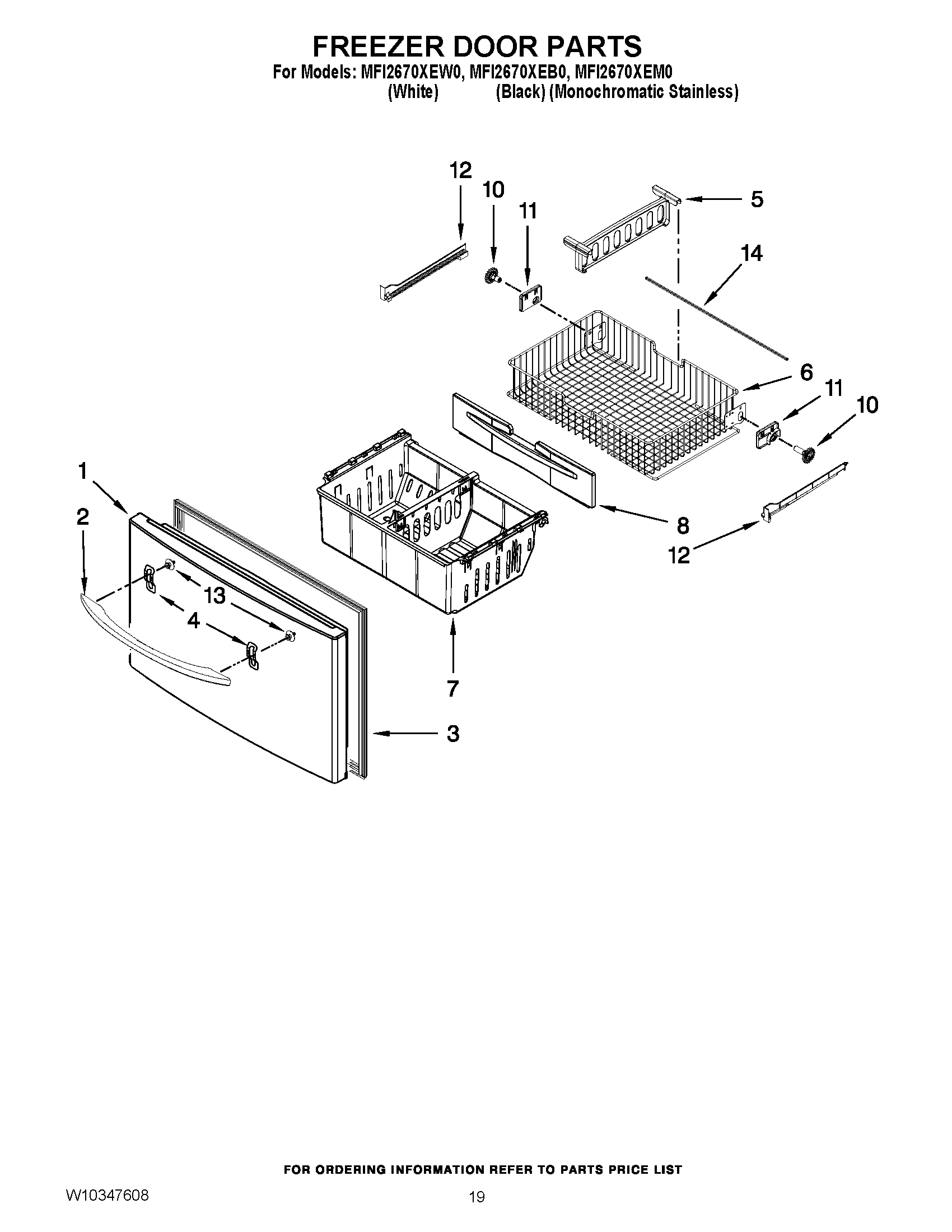 10 - FREEZER DOOR PARTS