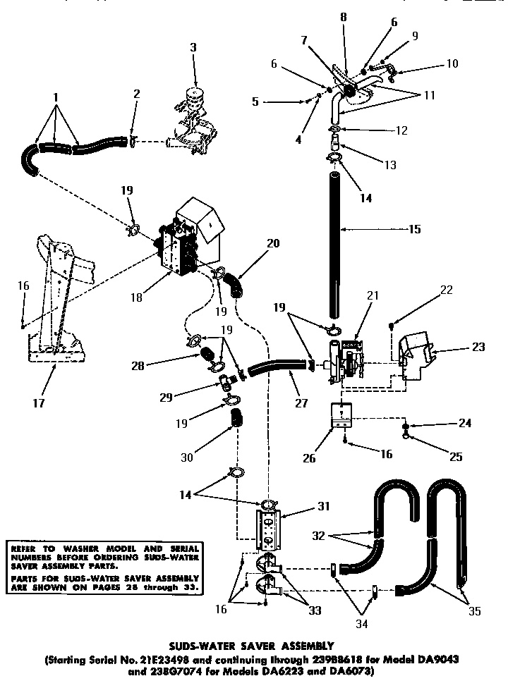 25 - SUDS-WATER SAVER ASSY