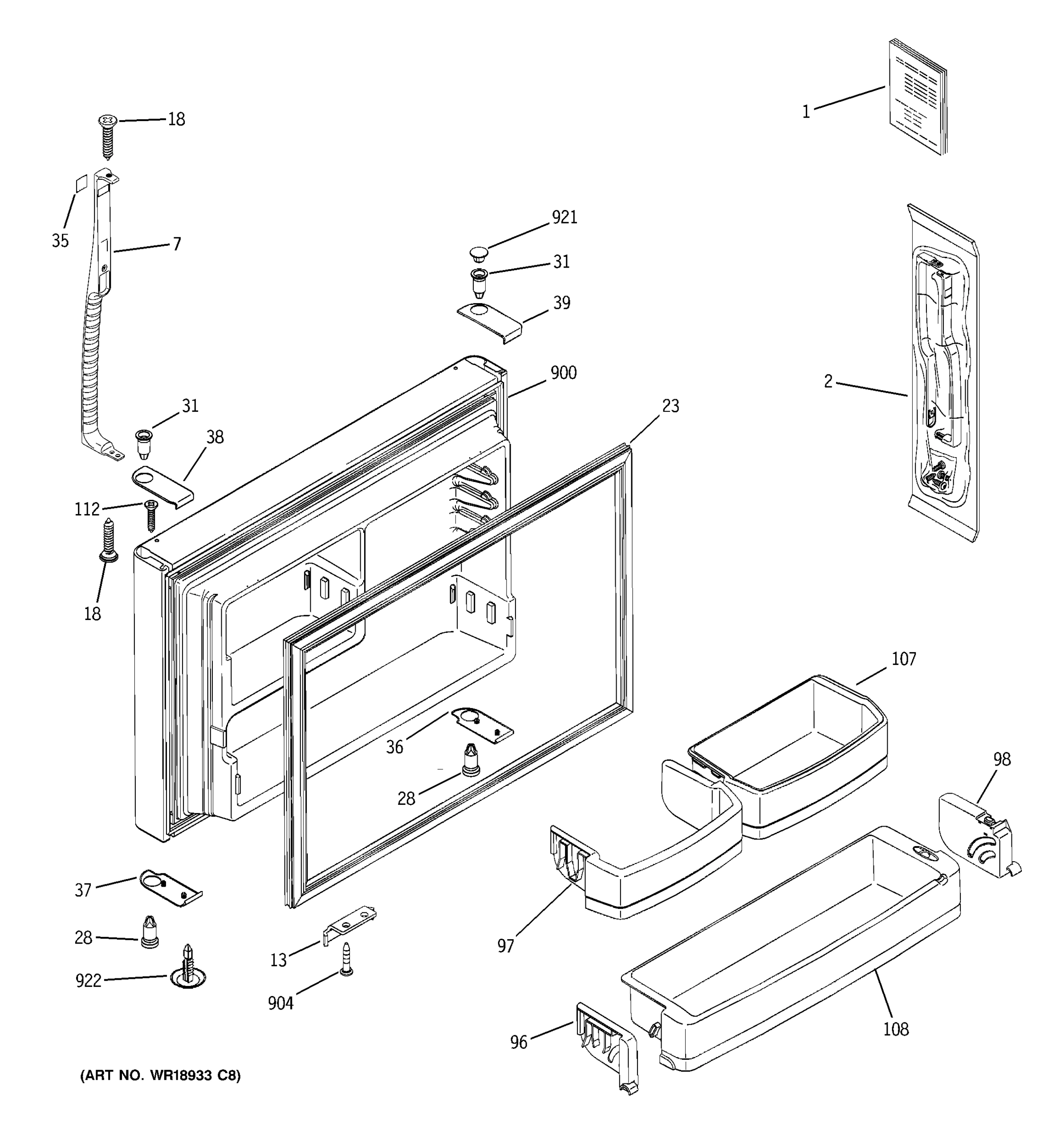 FREEZER DOOR