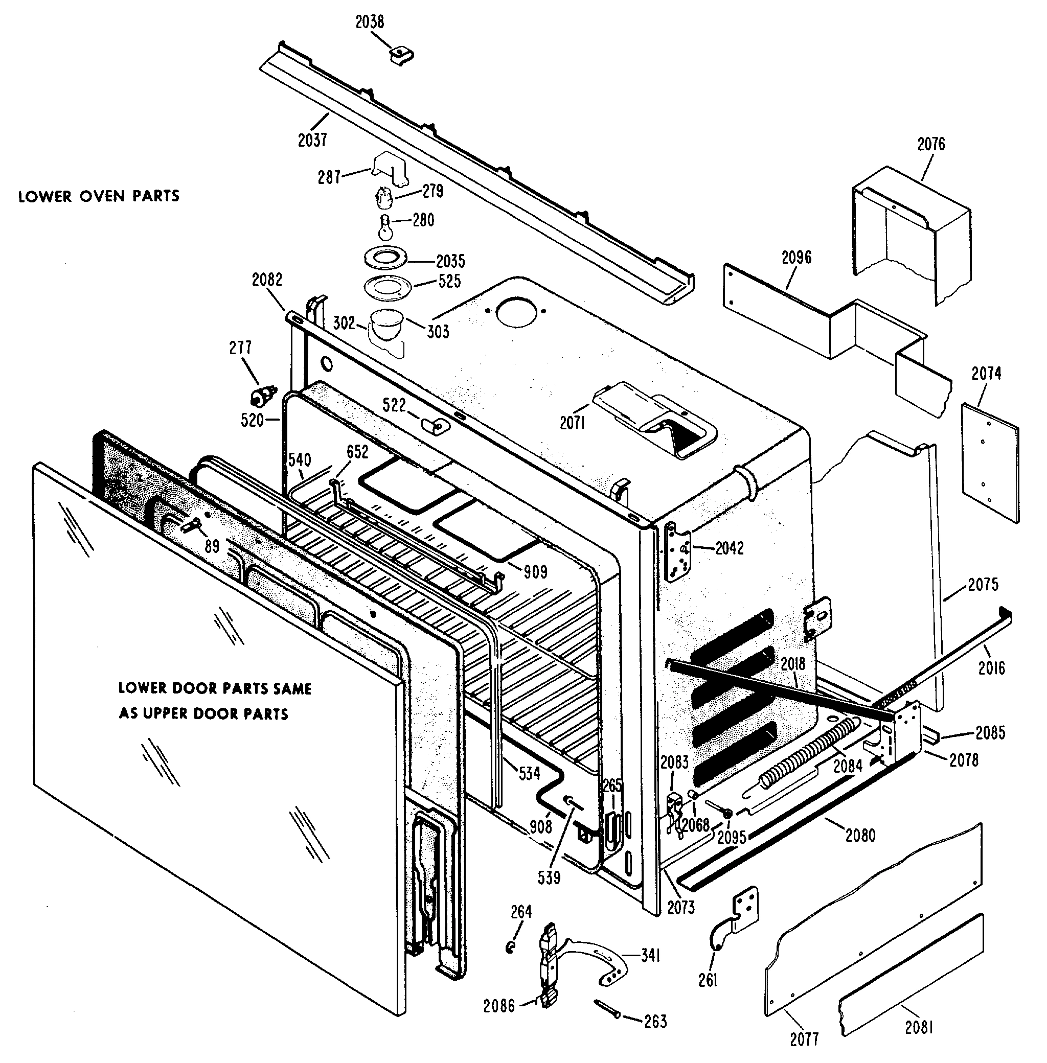 LOWER OVEN PARTS