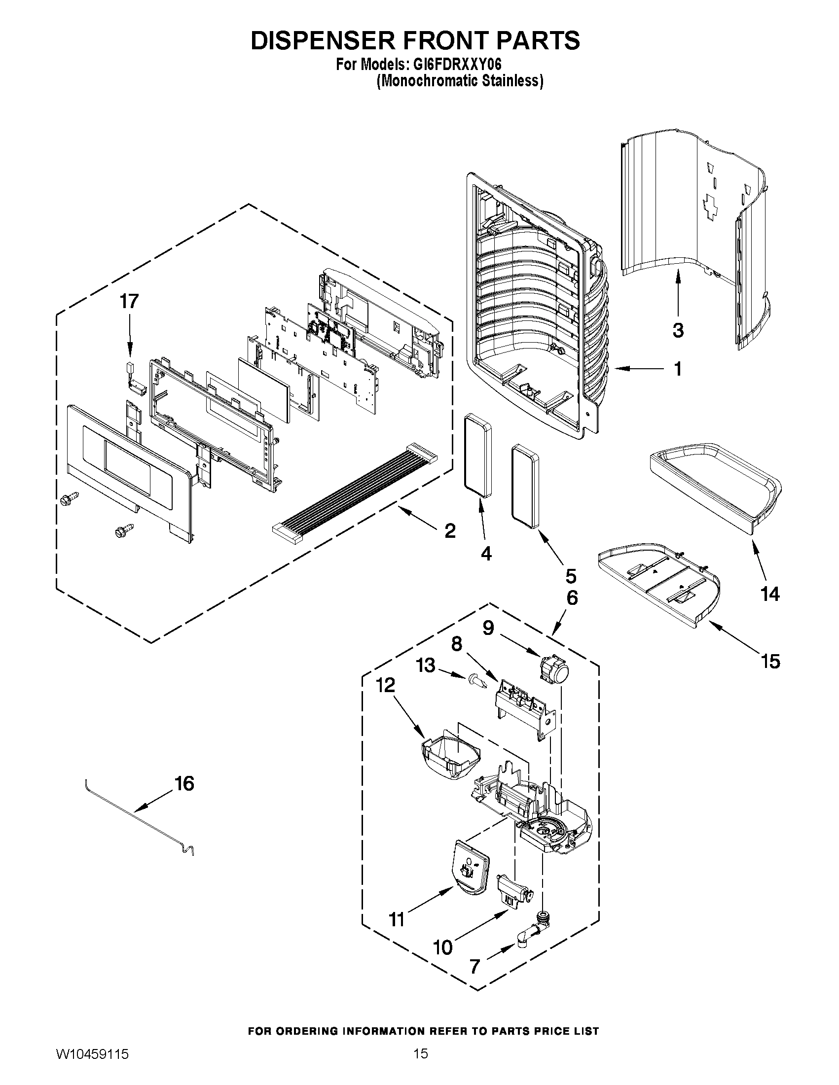 08 - DISPENSER FRONT PARTS