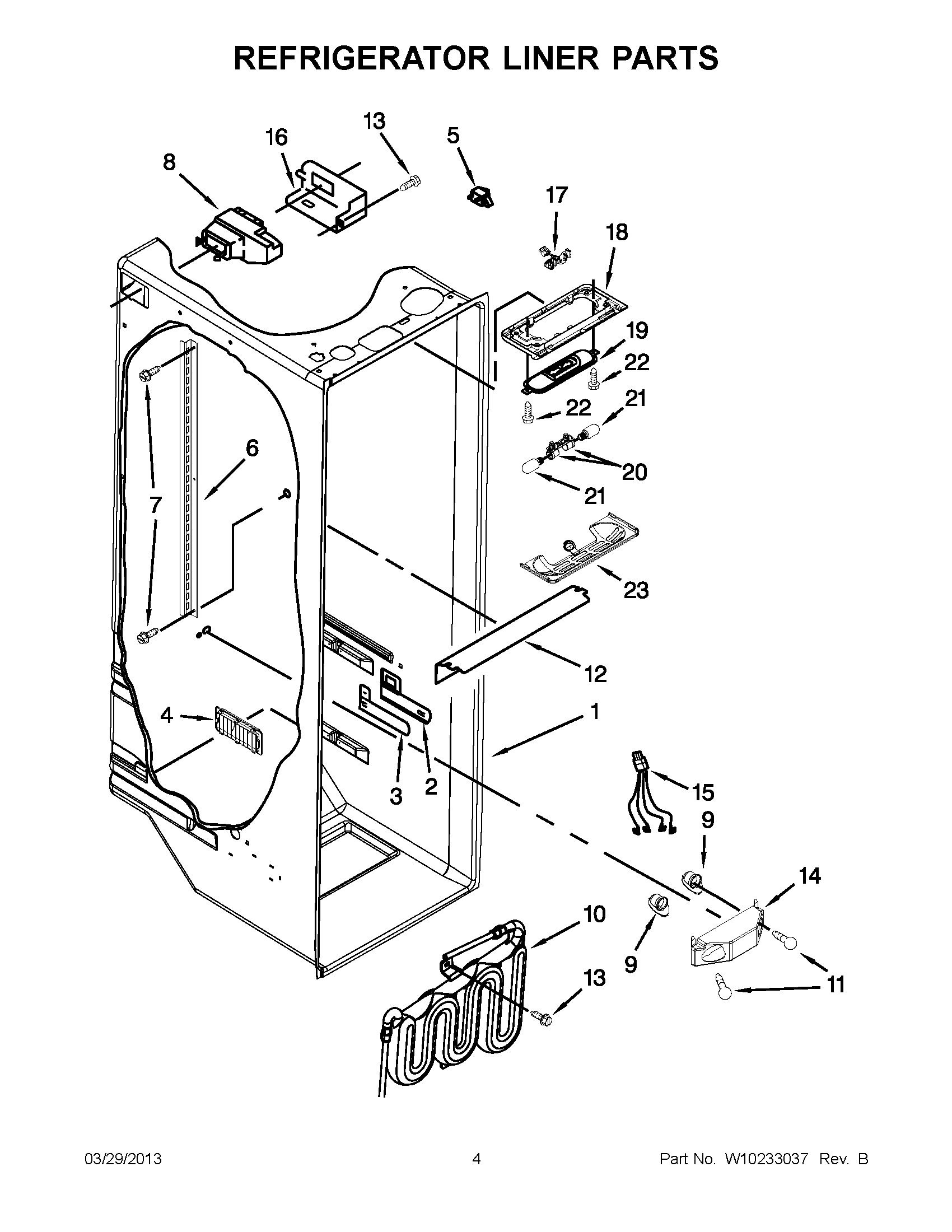 02 - REFRIGERATOR LINER PARTS