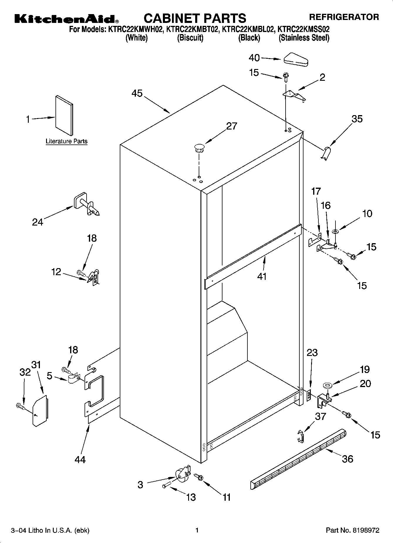 01 - CABINET PARTS