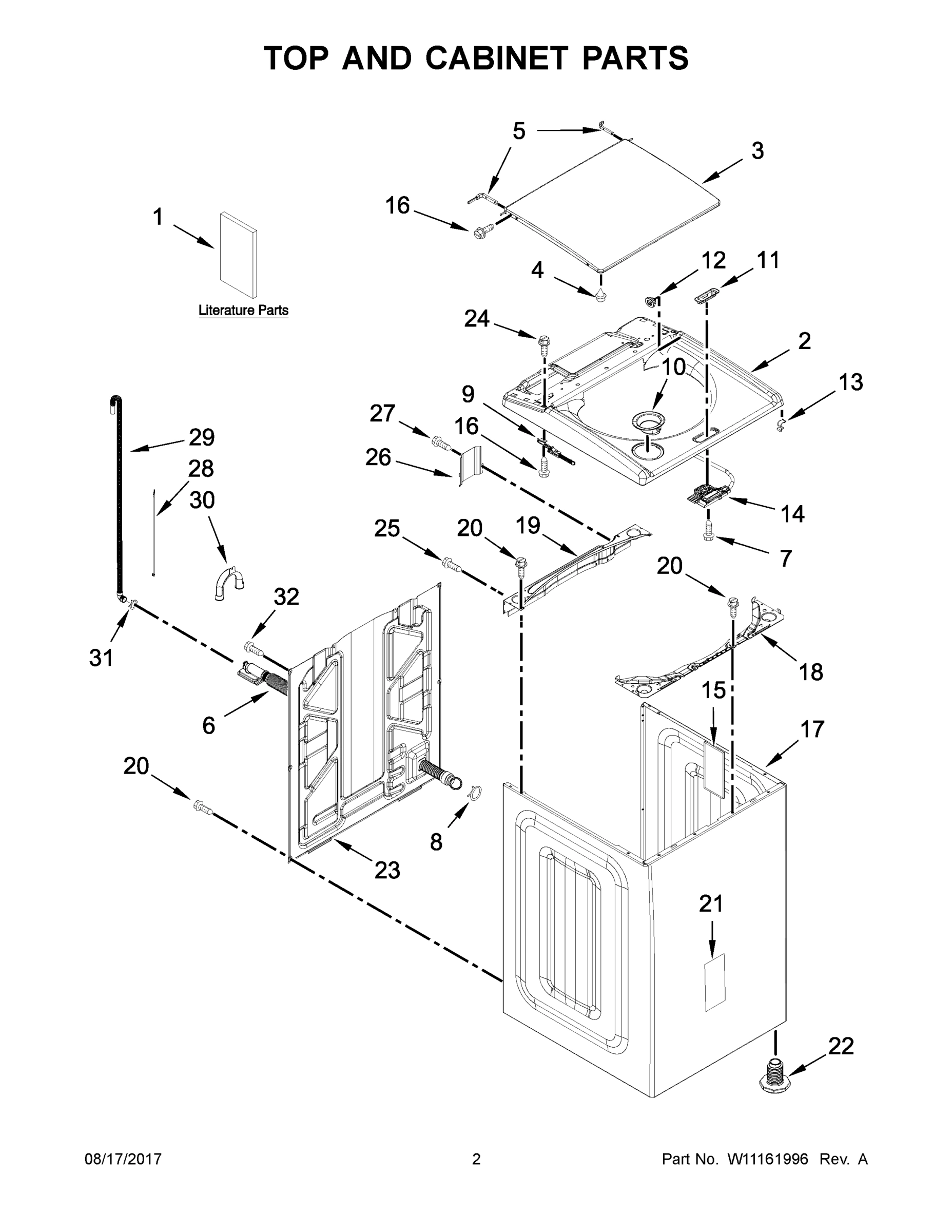 02 - TOP AND CABINET PARTS