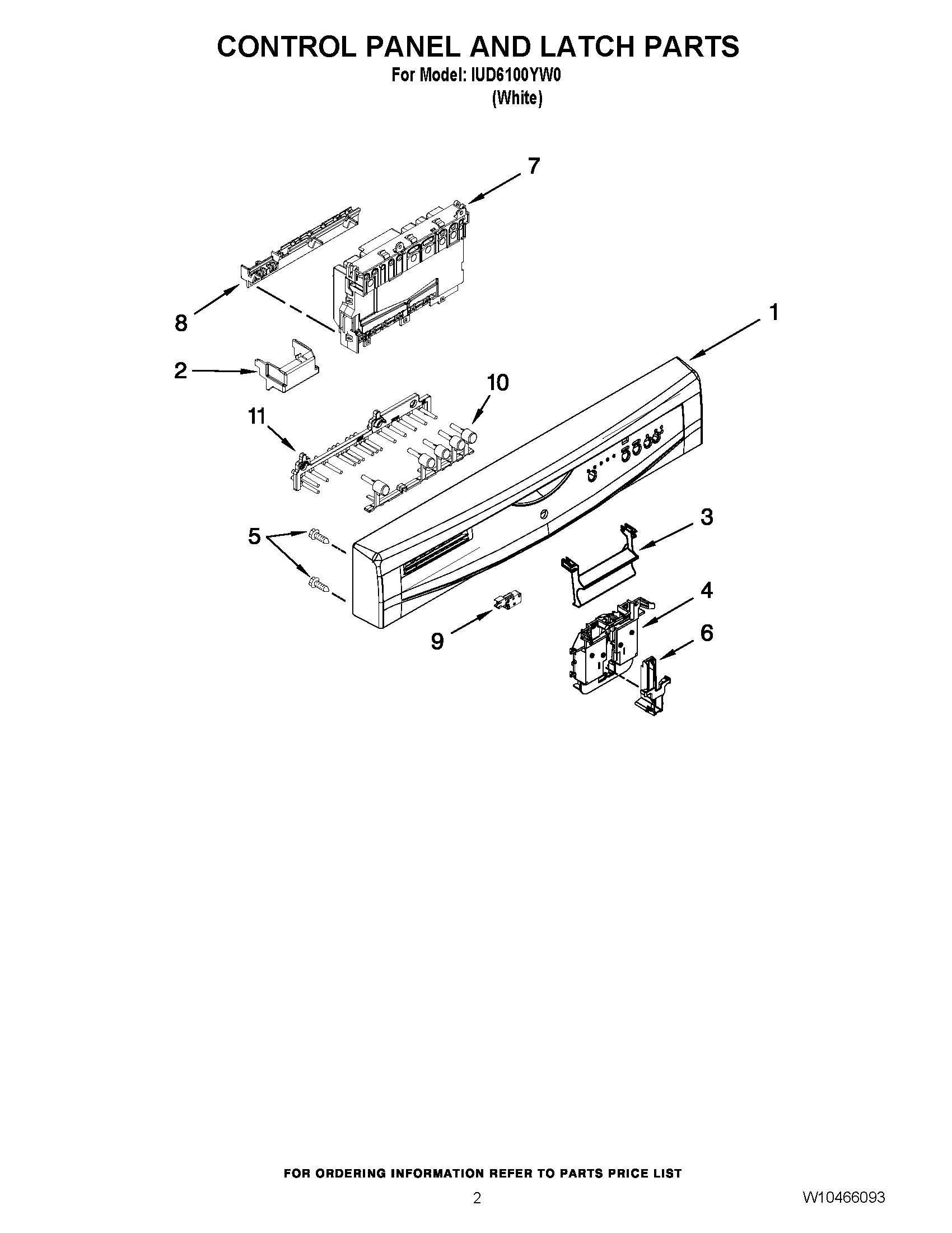02 - CONTROL PANEL AND LATCH PARTS