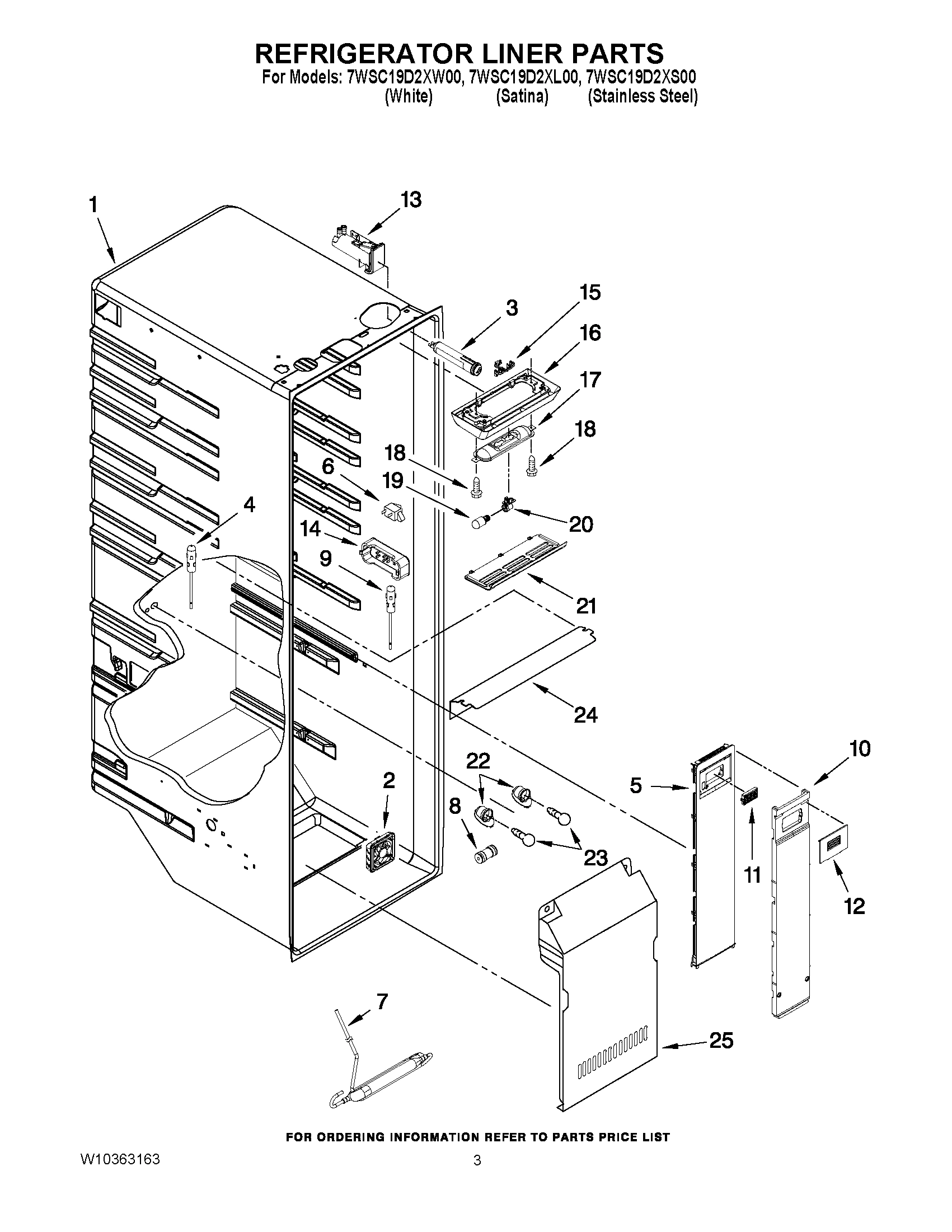 02 - REFRIGERATOR LINER PARTS