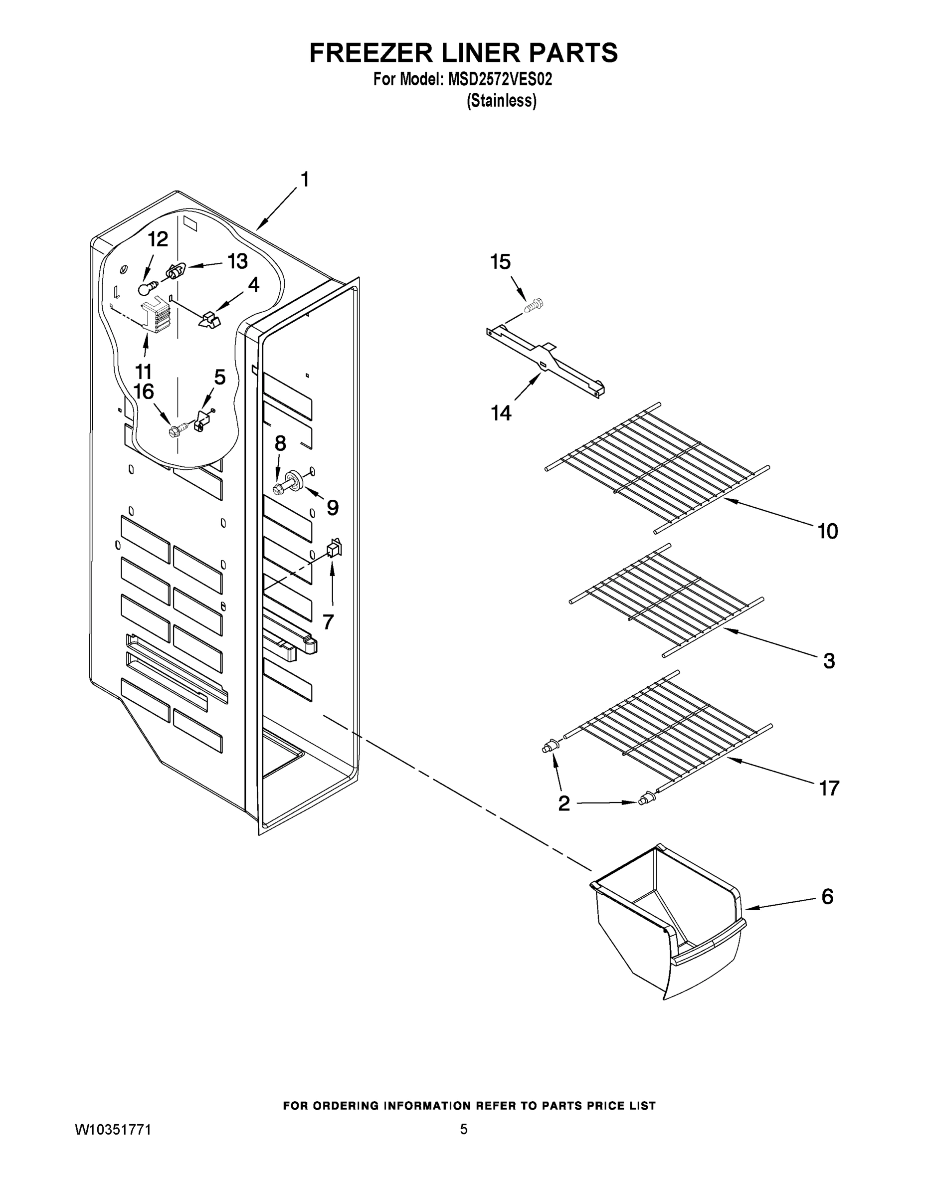 04 - FREEZER LINER PARTS