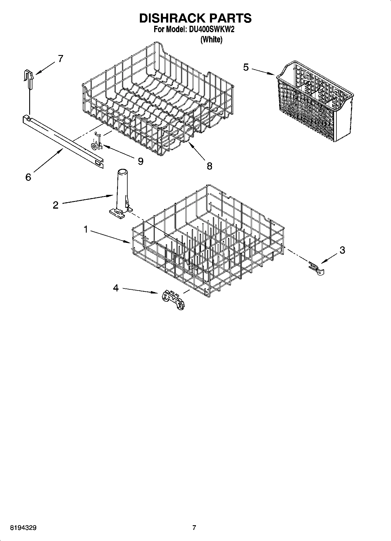 06 - DISHRACK PARTS, OPTIONAL PARTS (NOT INCLUDED)