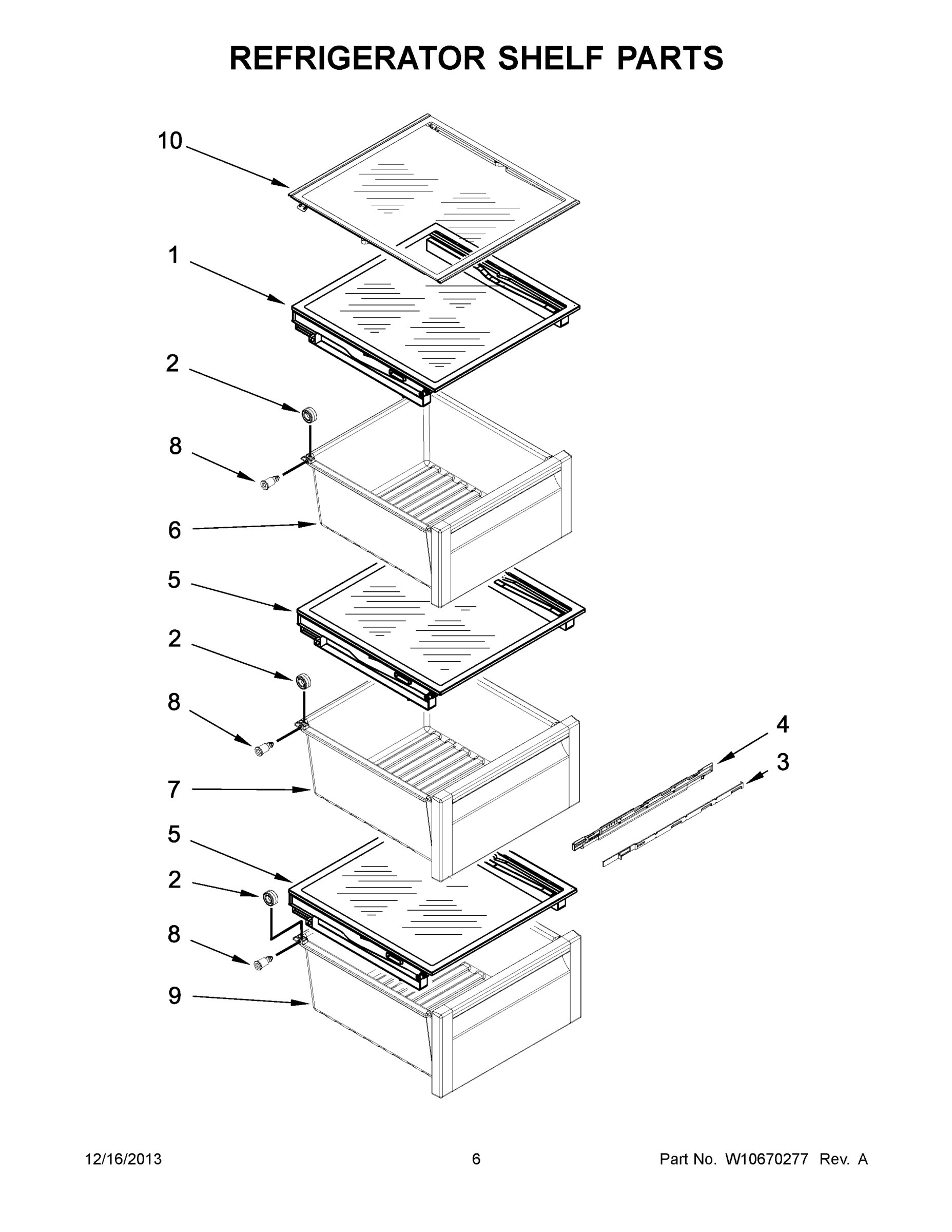 04 - REFRIGERATOR SHELF PARTS
