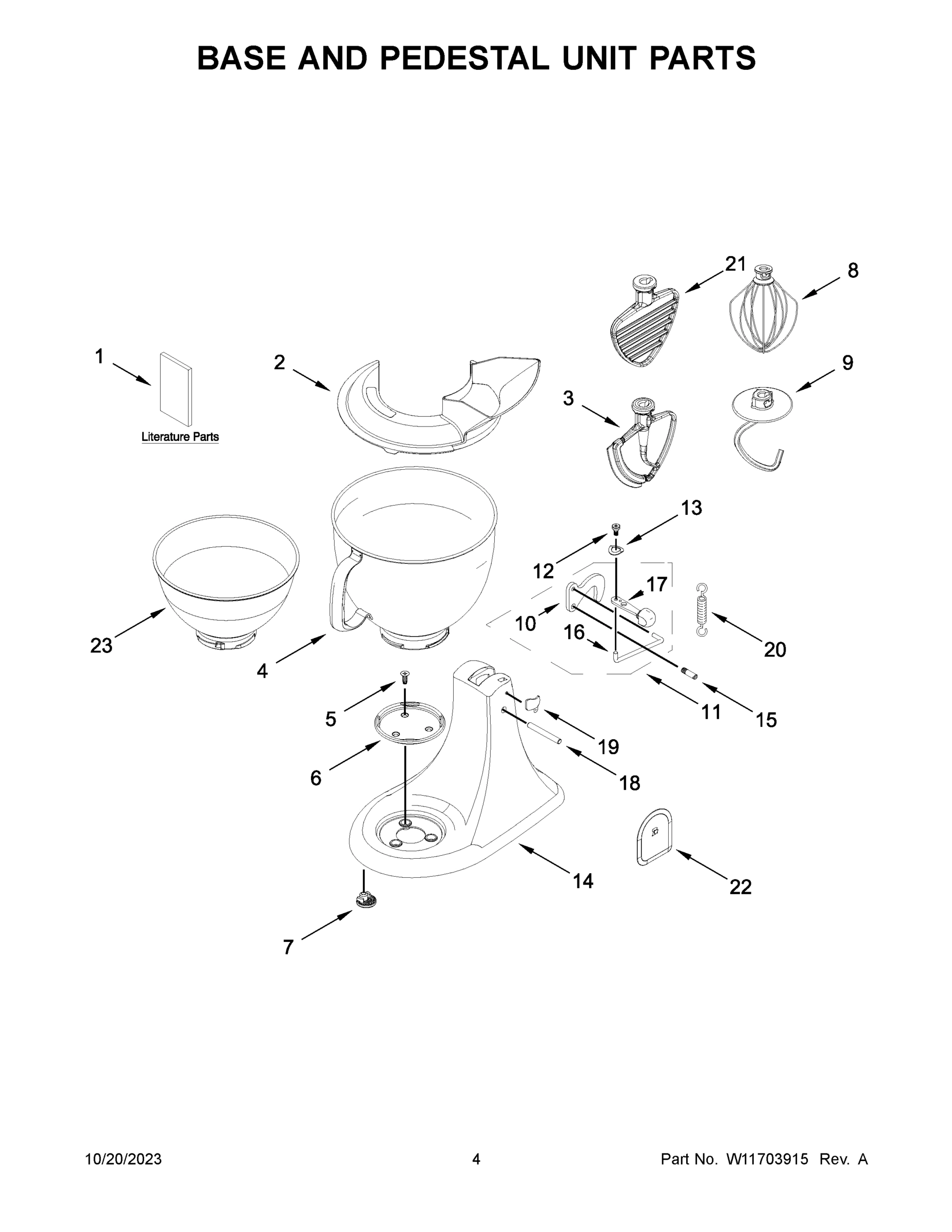 03 - BASE AND PEDESTAL UNIT PARTS