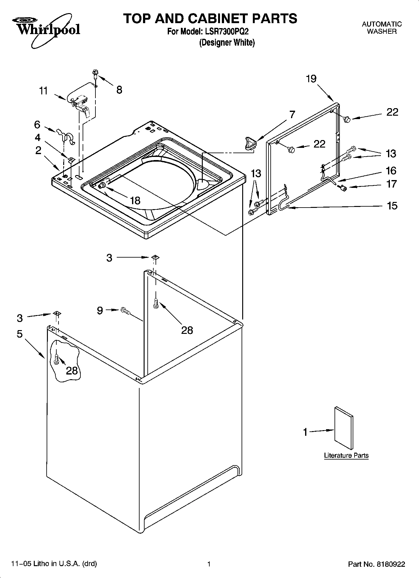 01 - TOP AND CABINET PARTS
