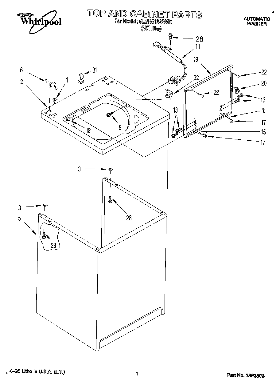 01 - TOP AND CABINET, LIT/OPTIONAL