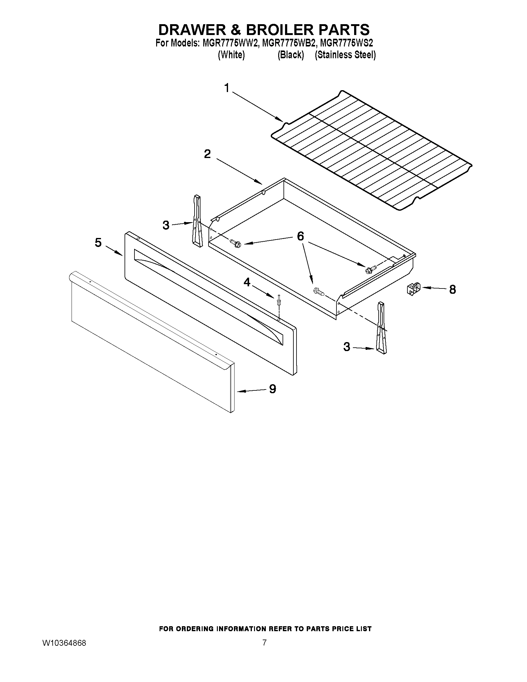 05 - DRAWER & BROILER PARTS