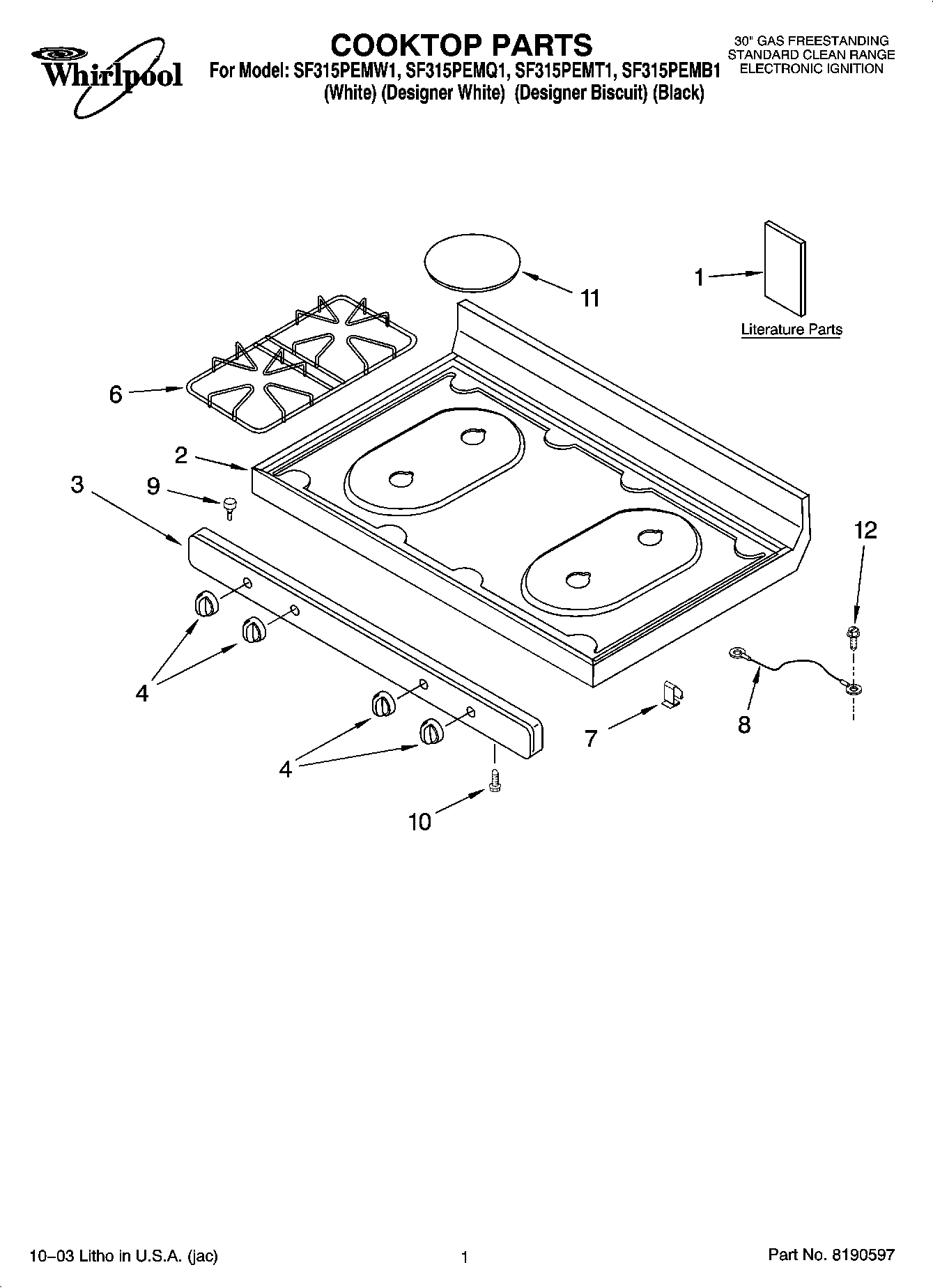 01 - COOKTOP PARTS