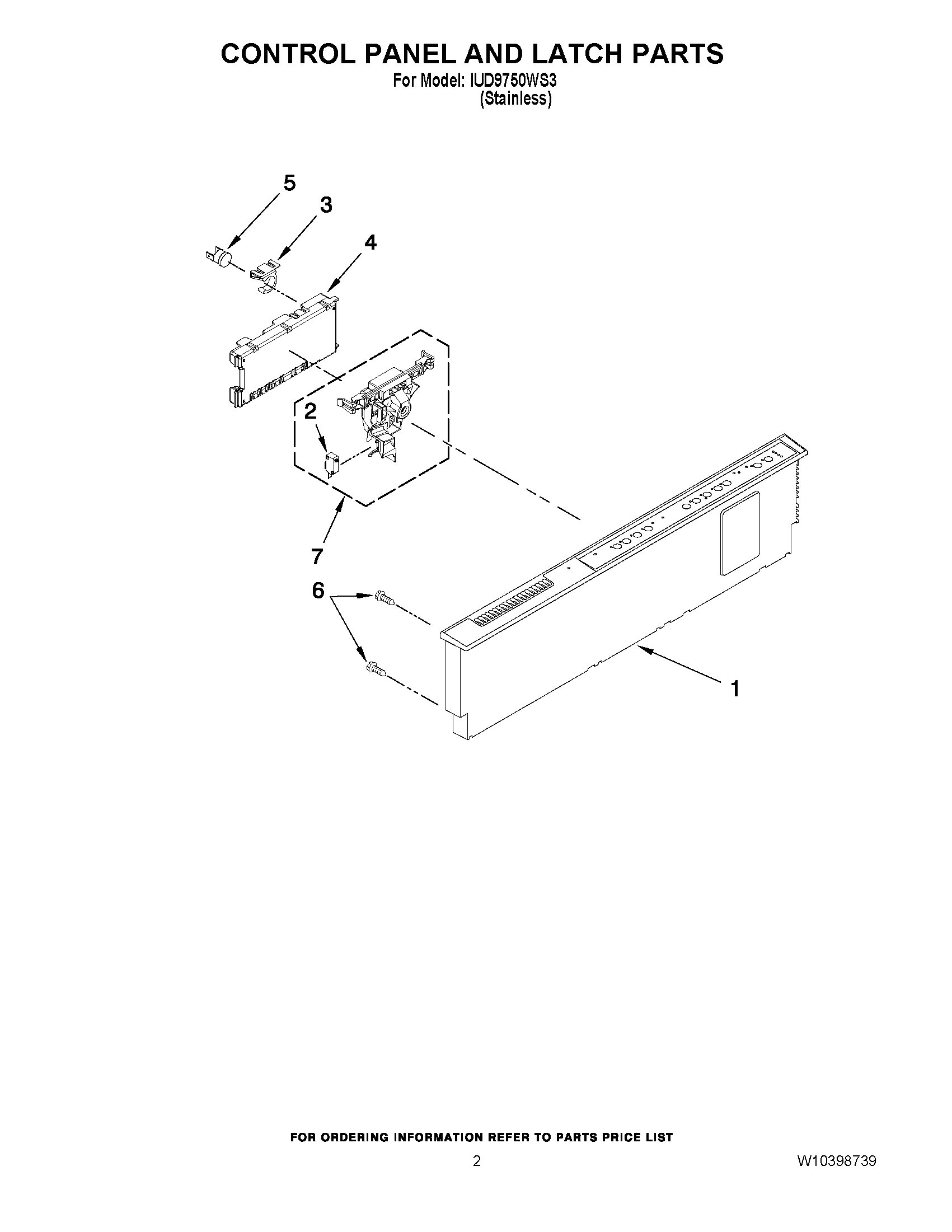 02 - CONTROL PANEL AND LATCH PARTS