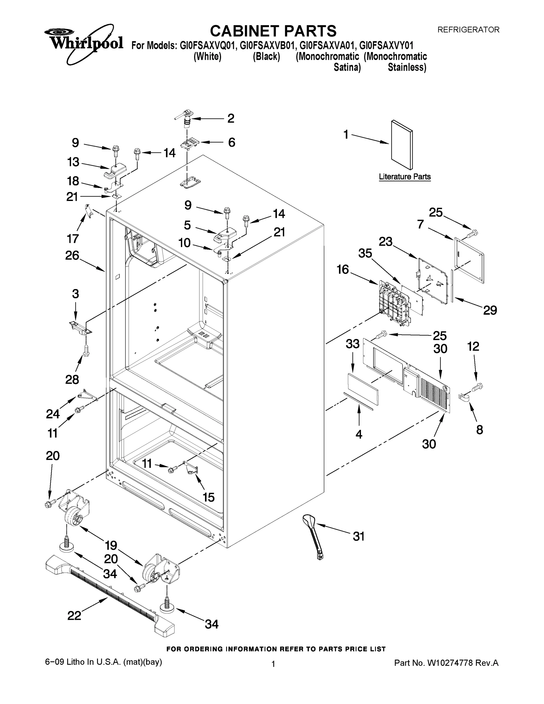 01 - CABINET PARTS