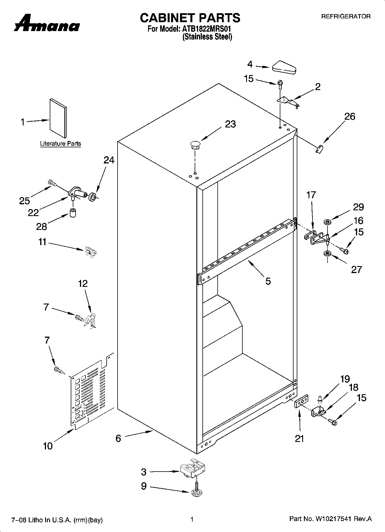 01 - CABINET PARTS