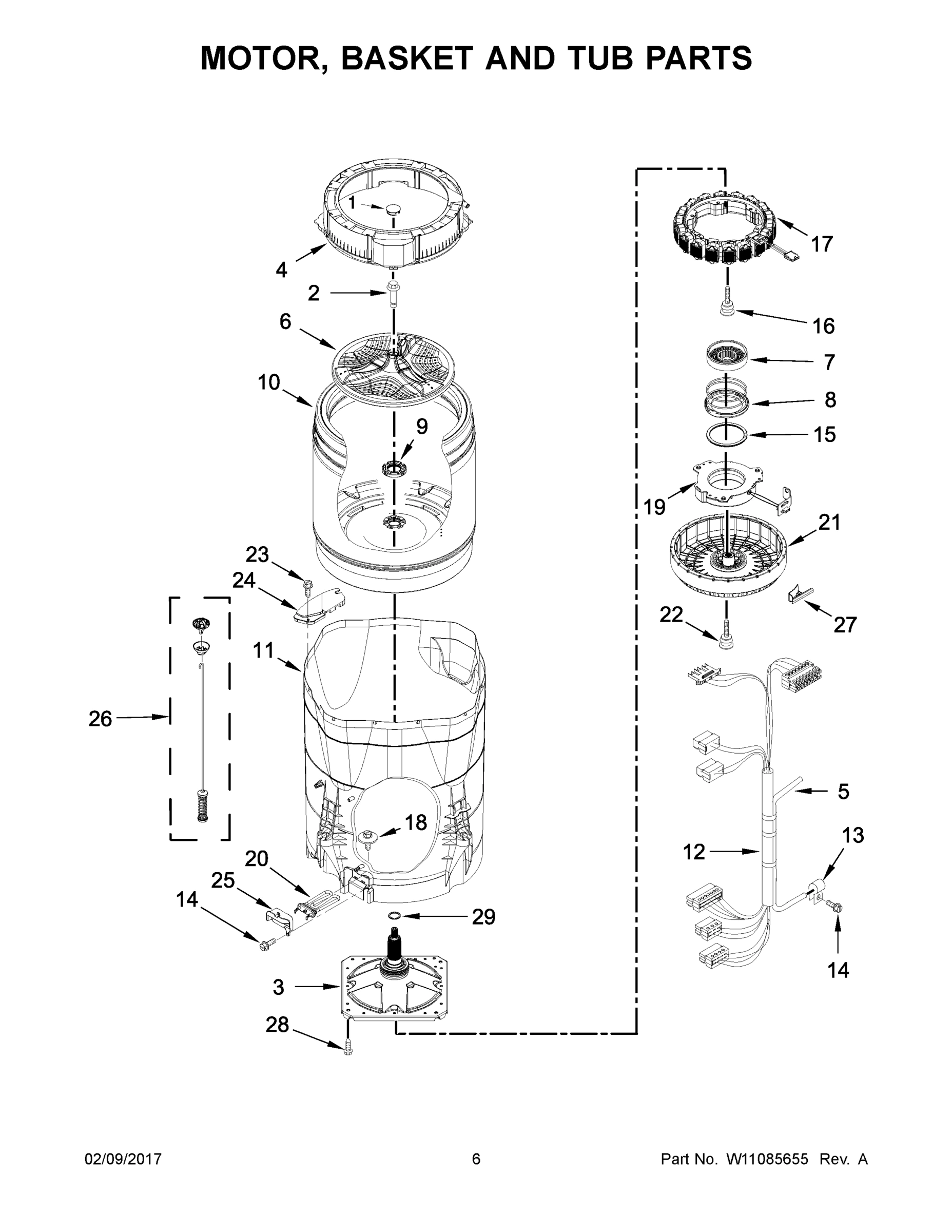 04 - MOTOR, BASKET AND TUB PARTS