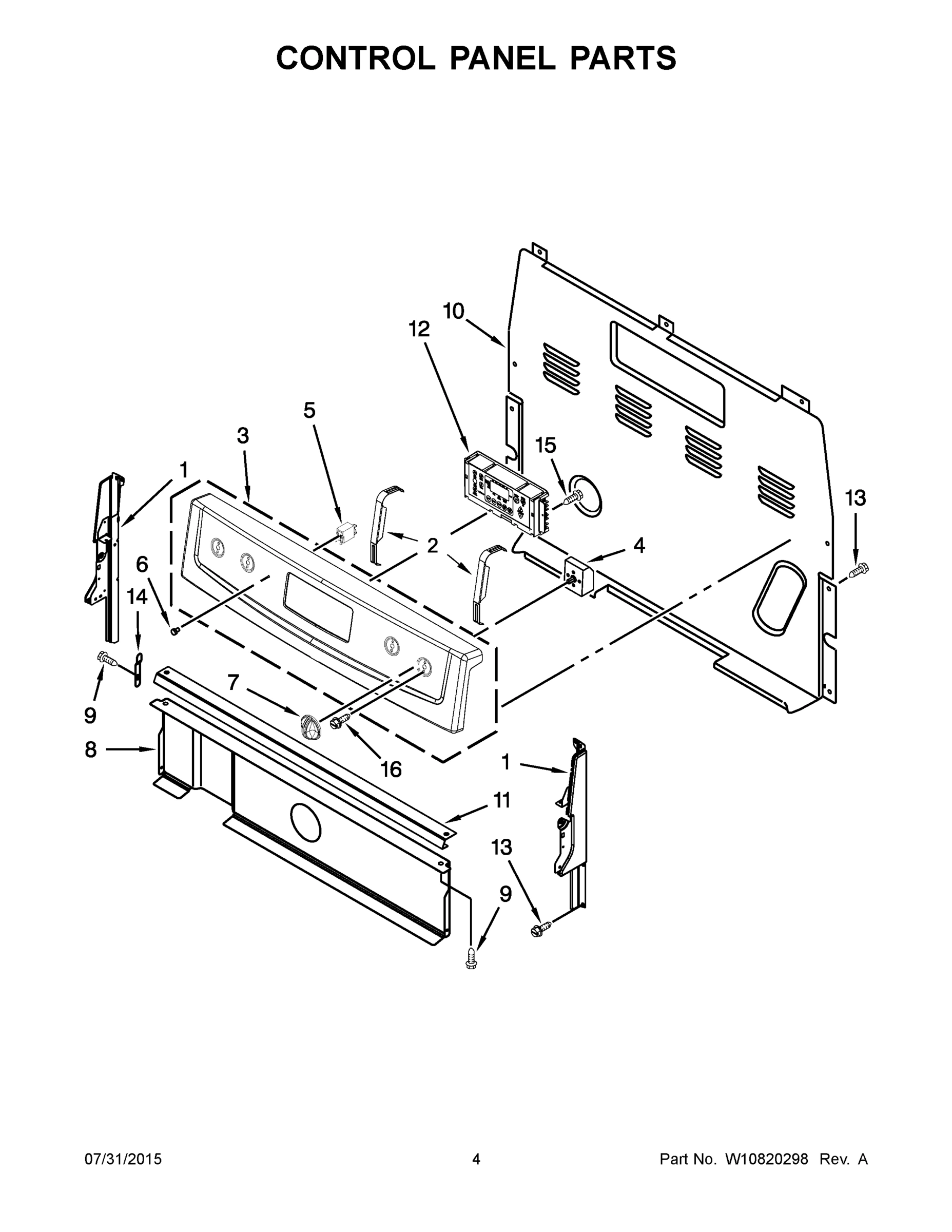 03 - CONTROL PANEL PARTS