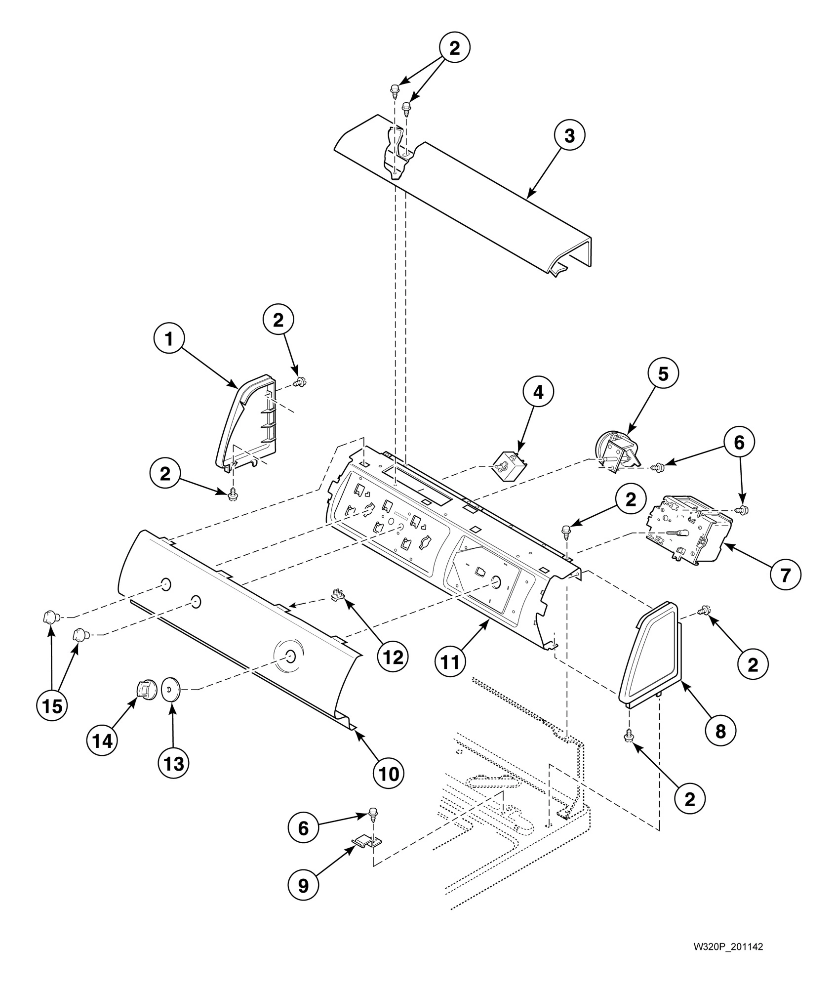 Graphic Panel, Control Support Panel and Controls (Drawing 2 of 9)
