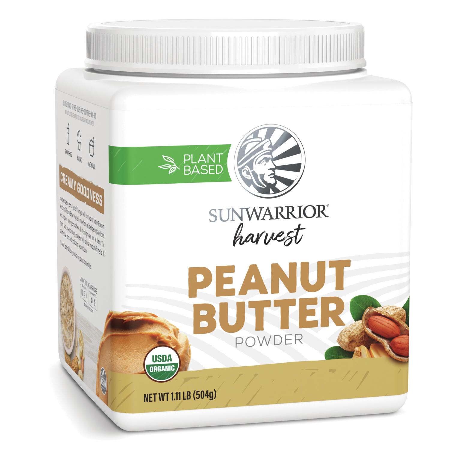 Sunwarrior Harvest Peanut Butter Powder | 1.11 lb Powder