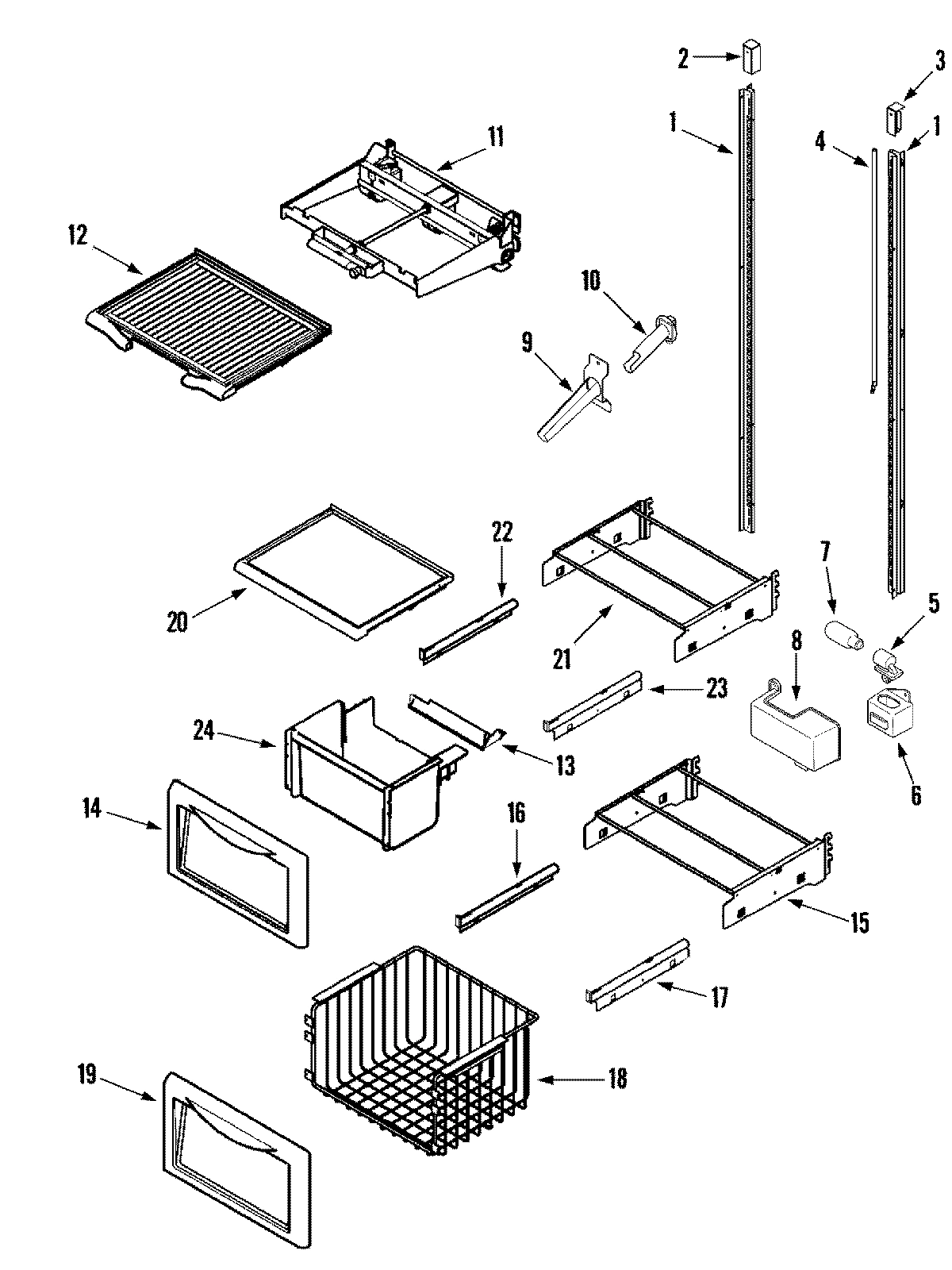 09 - SHELVES & ACCESSORIES (FREEZER)