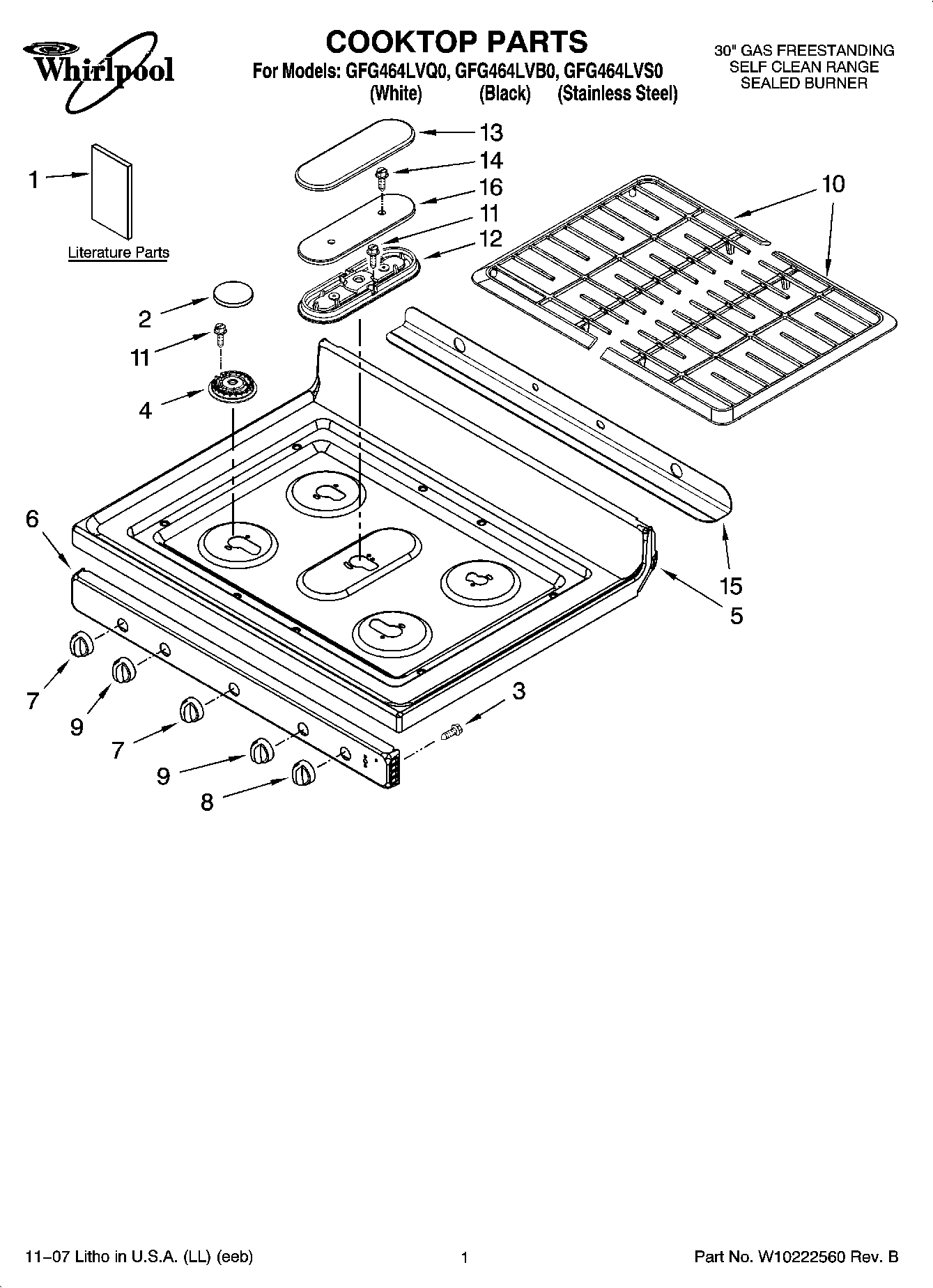 01 - COOKTOP PARTS