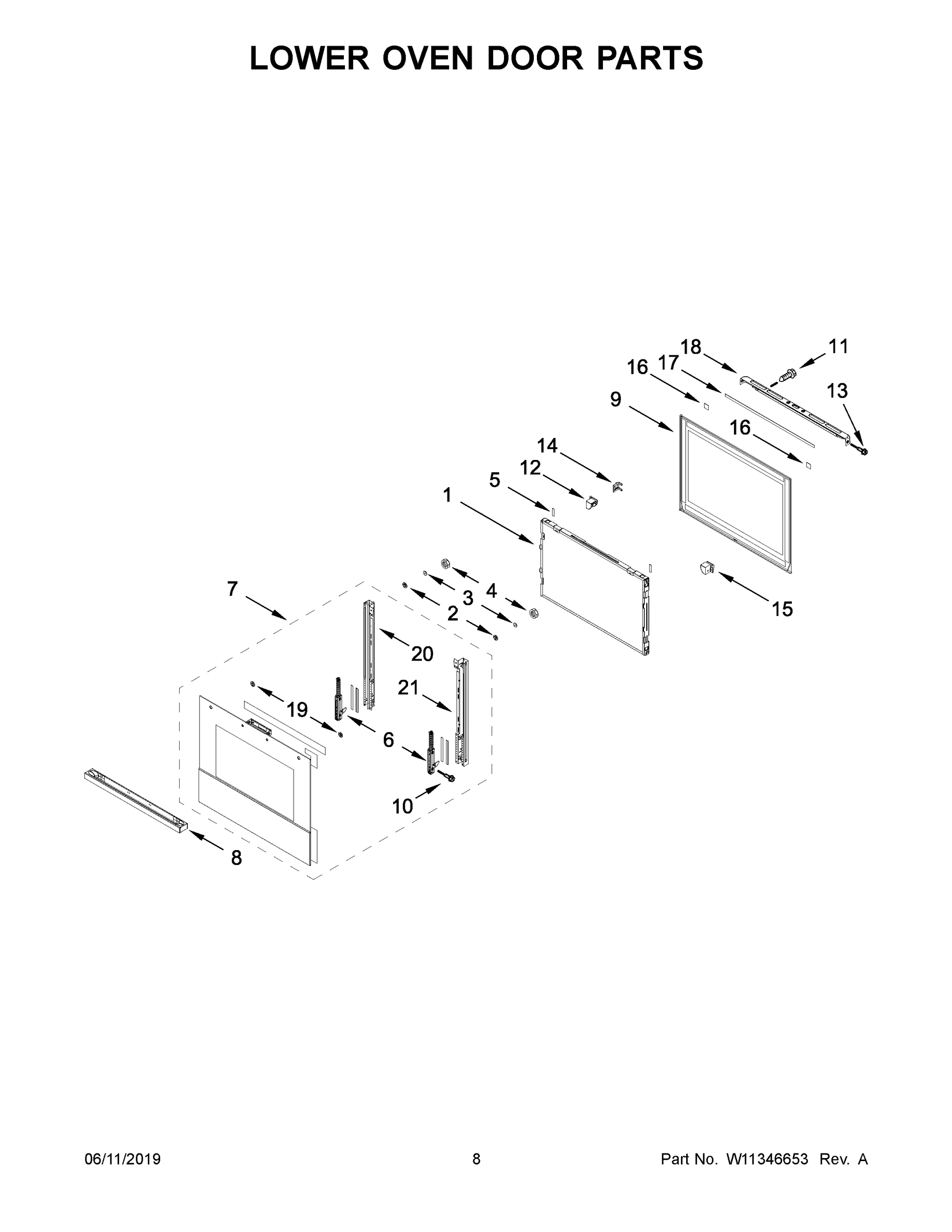 05 - LOWER OVEN DOOR PARTS