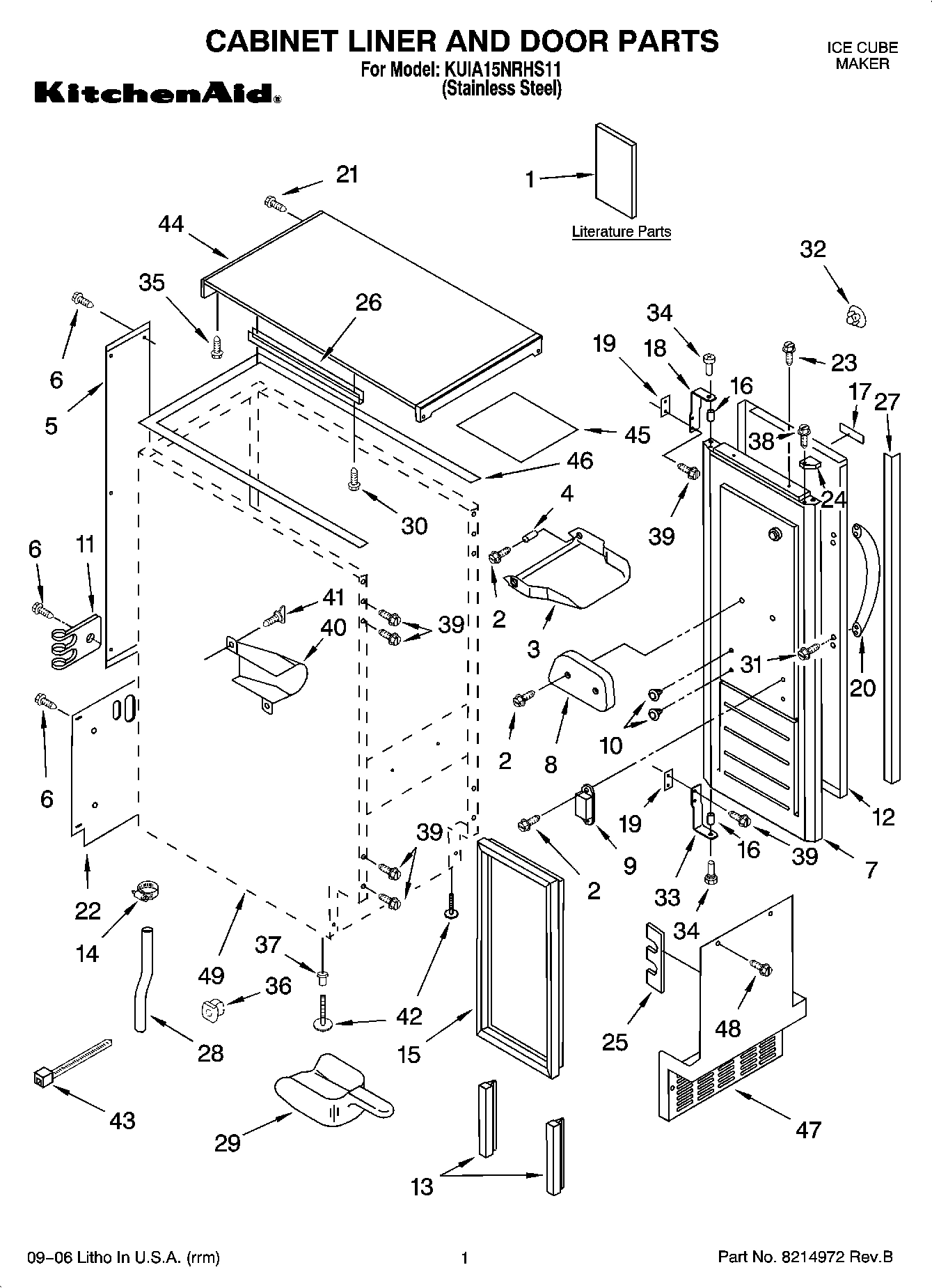 01 - CABINET LINER AND DOOR PARTS