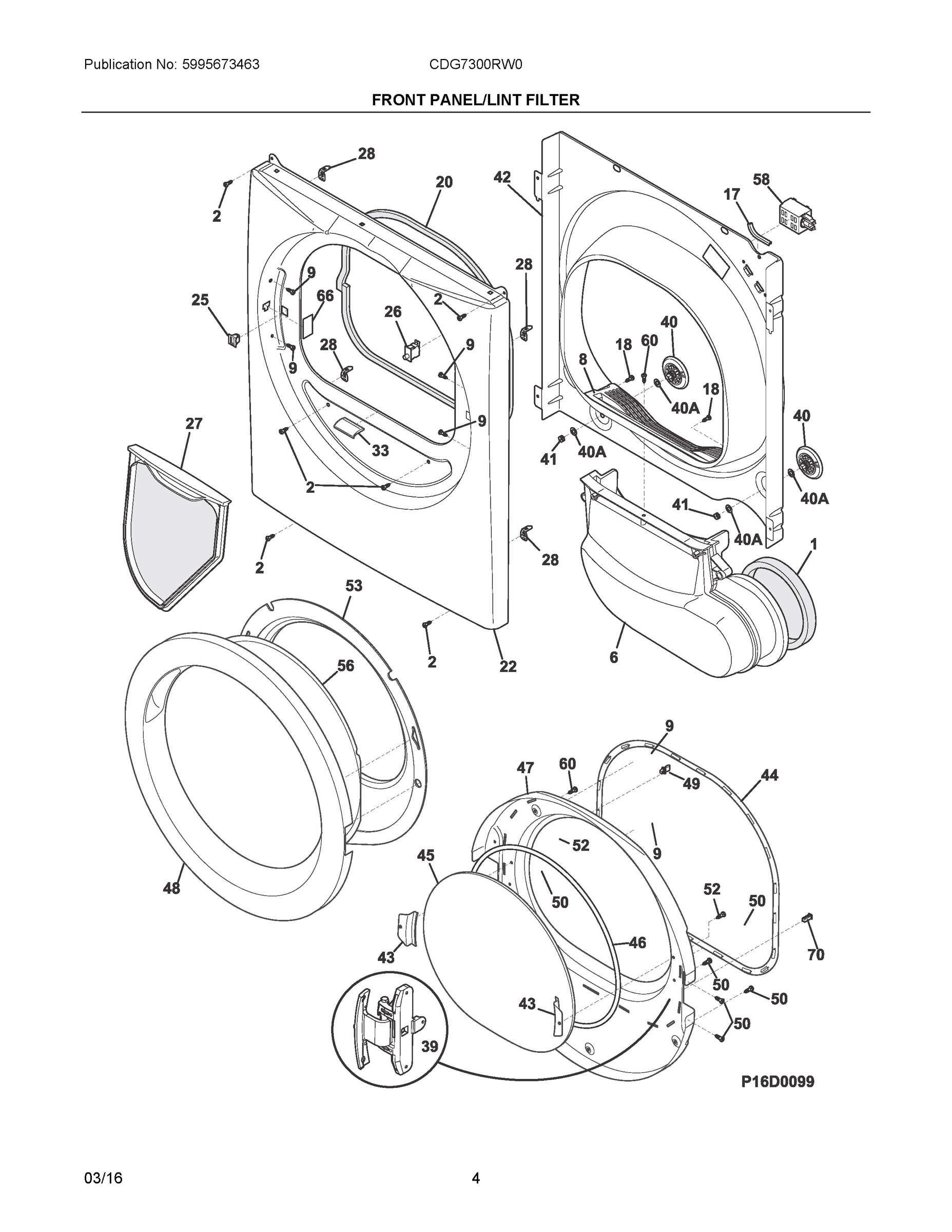 03 - FRONT PANEL/LINT FILTER
