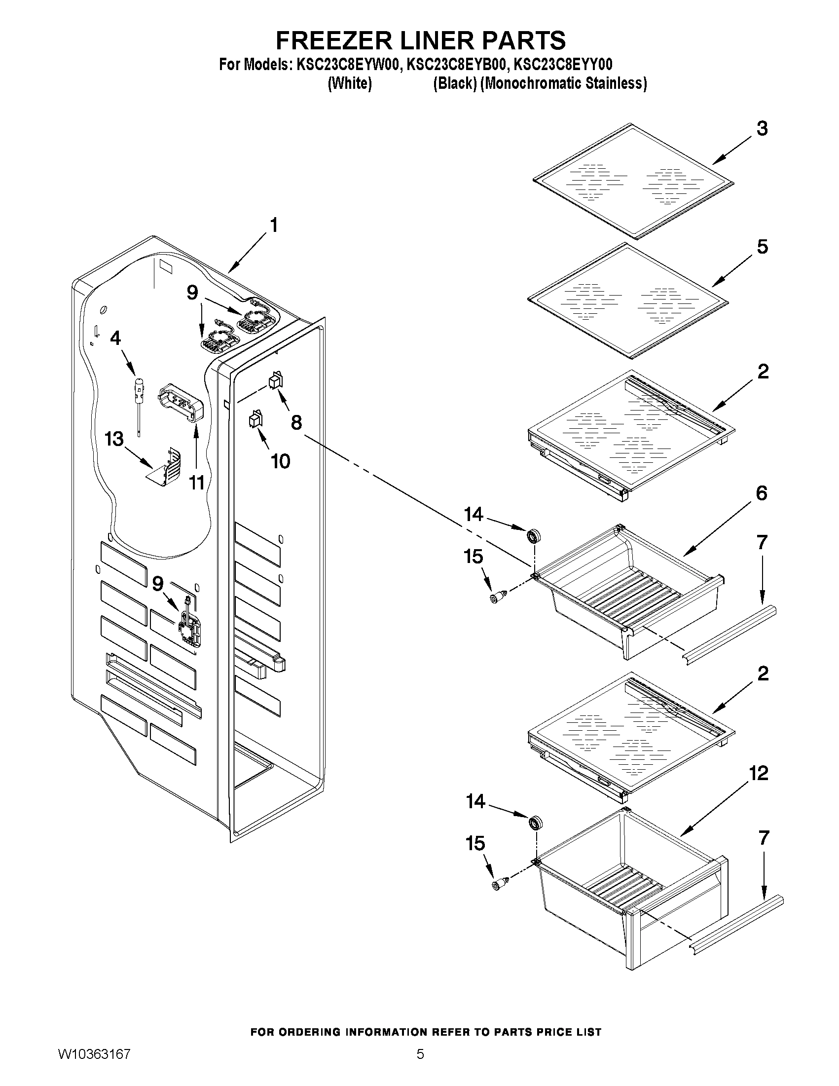 04 - FREEZER LINER PARTS