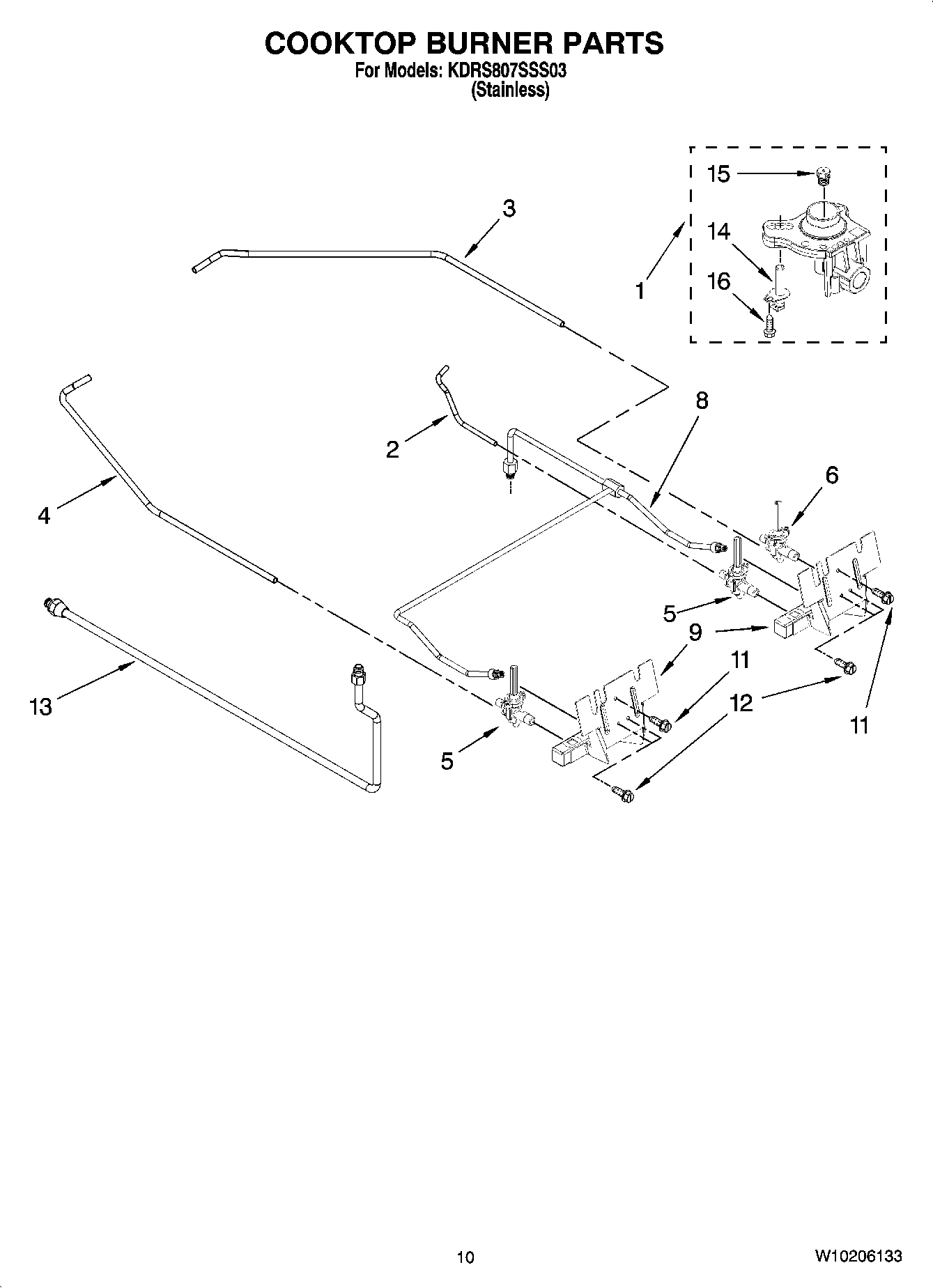 07 - COOKTOP BURNER PARTS